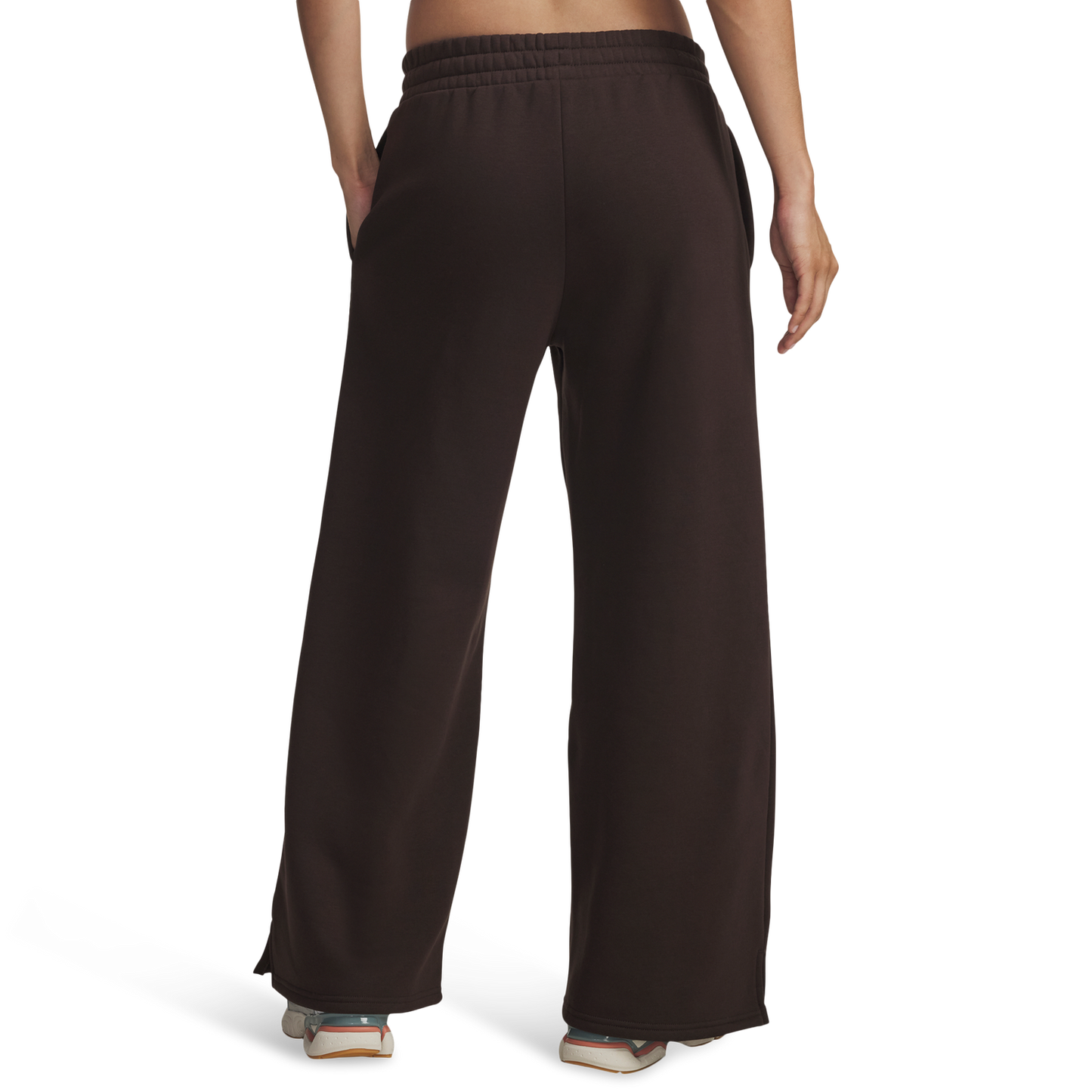 Under Armour Icon Fleece Wide Leg Pants - Women's - Kona Brown/White