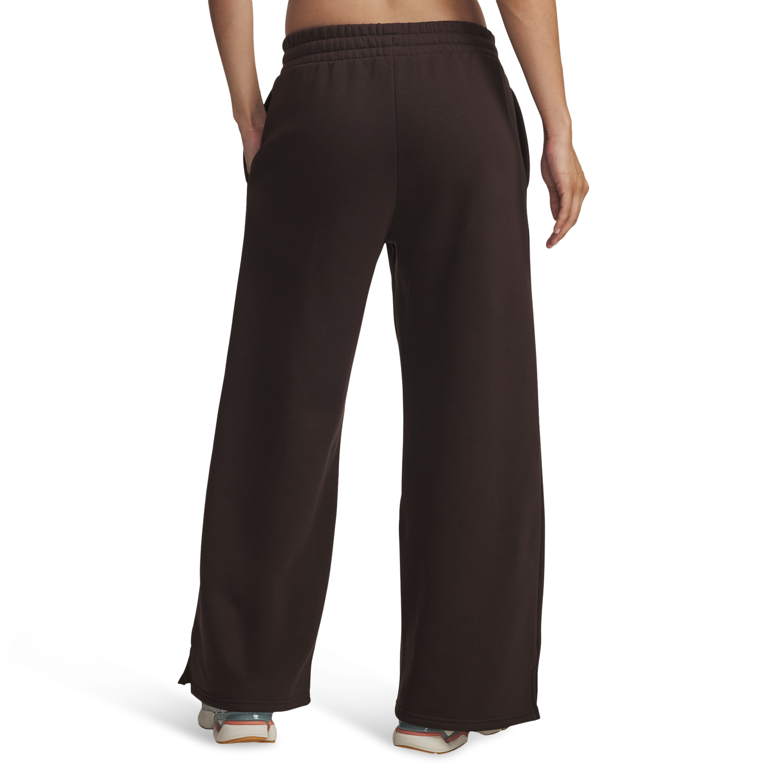 Under Armour Icon Fleece Wide Leg Pants - Women's - Kona Brown/White