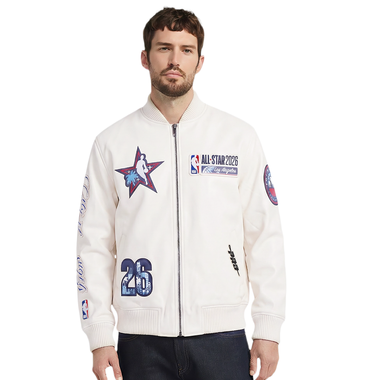 Pro Standard All Star 2026 Leather Varsity Jacket - Men's - Multi/Tan