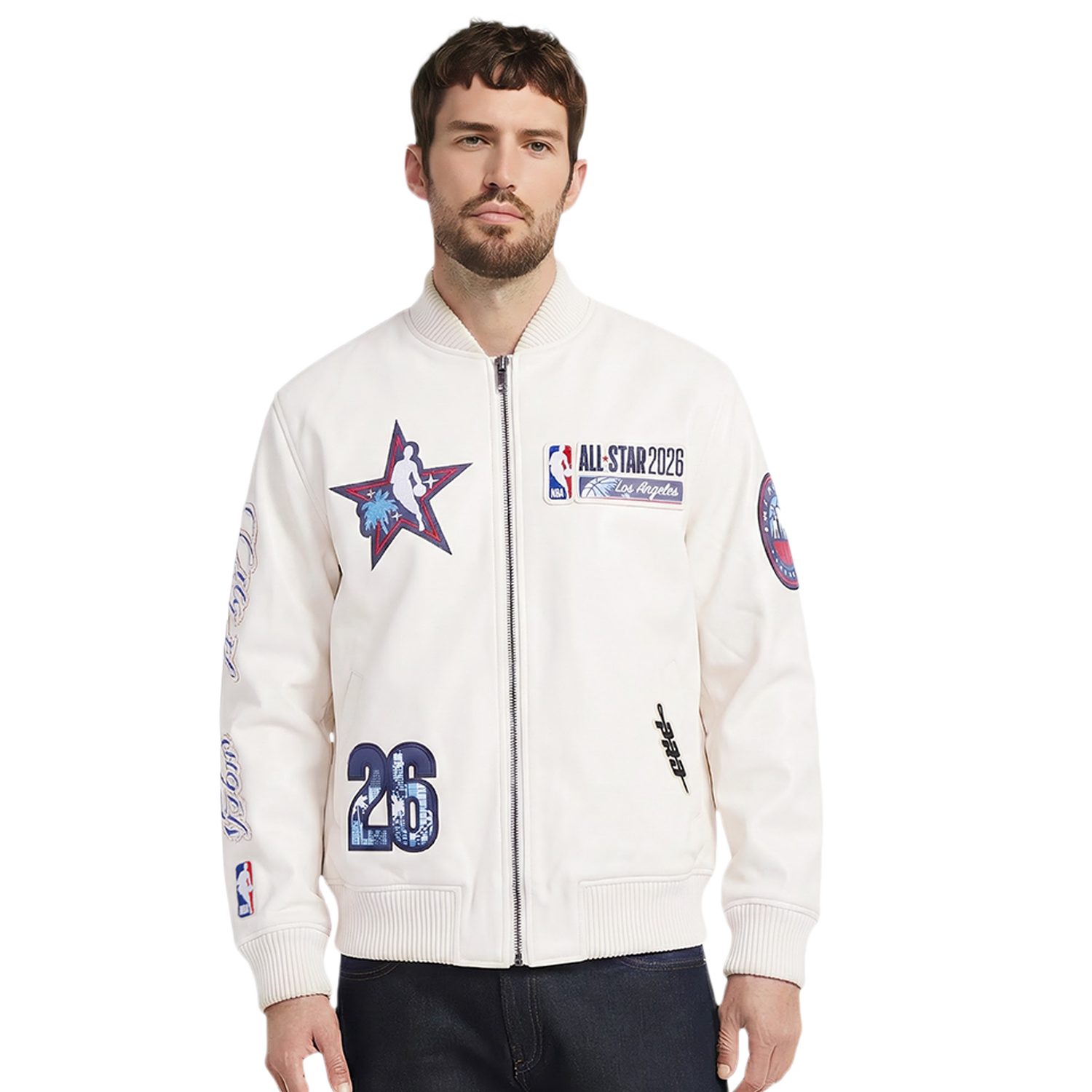 Pro Standard All Star 2026 Leather Varsity Jacket - Men's - Multi/Tan