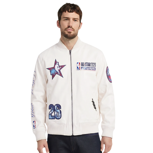 Pro Standard All Star 2026 Leather Varsity Jacket - Men's - Multi/Tan