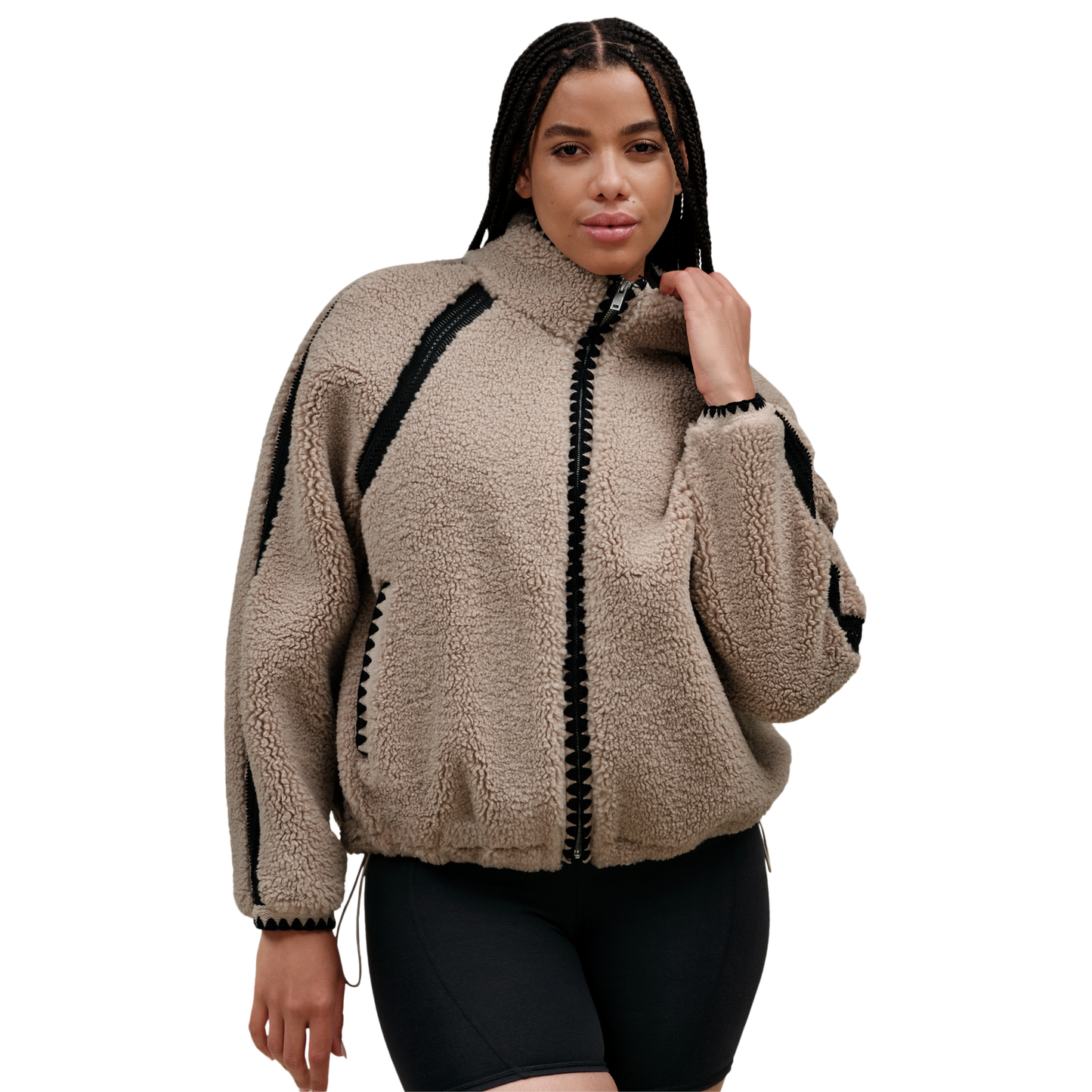 UGG NIKIA CROCHET UGGFLUFF JACKET - Women's - Putty