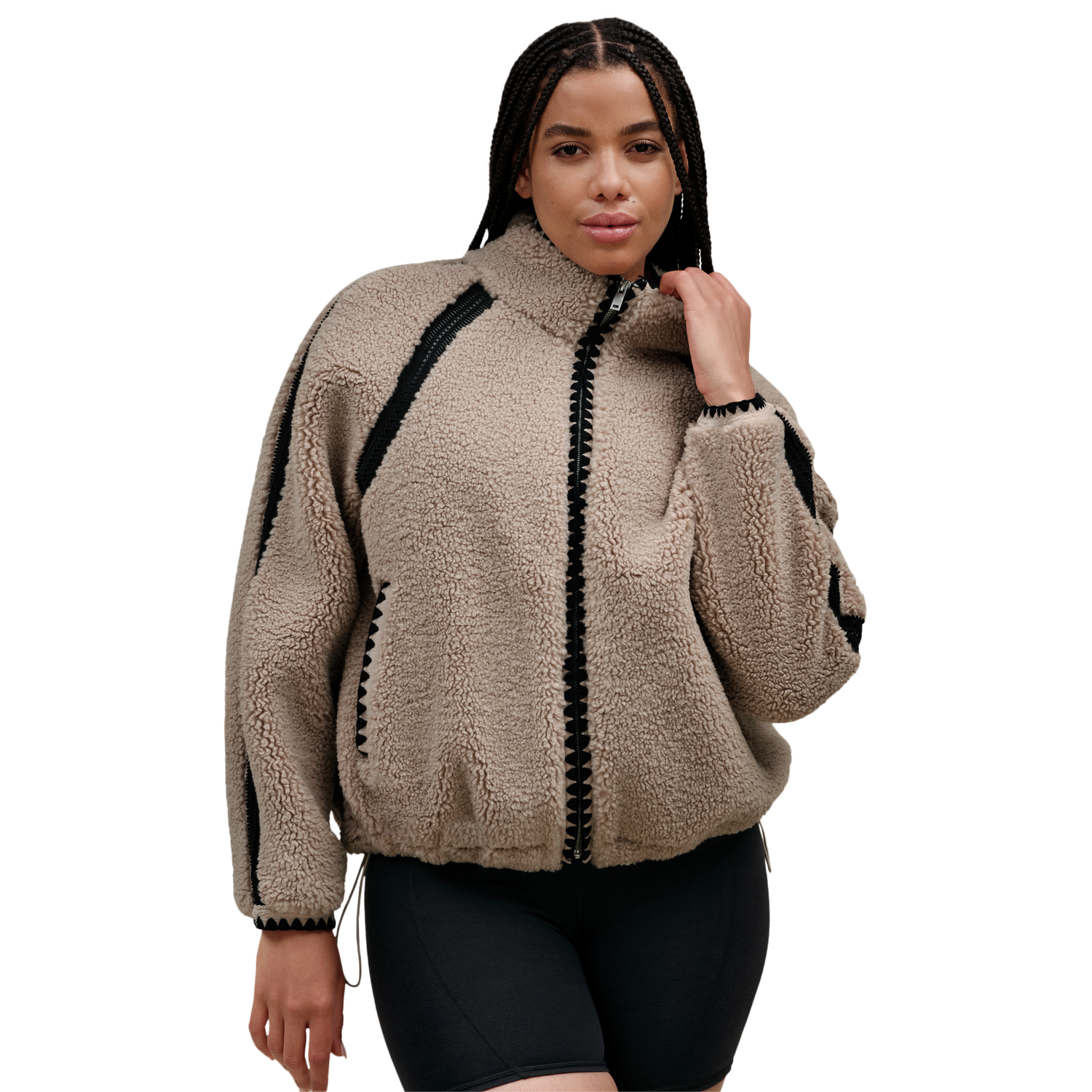 UGG NIKIA CROCHET UGGFLUFF JACKET - Women's - Putty