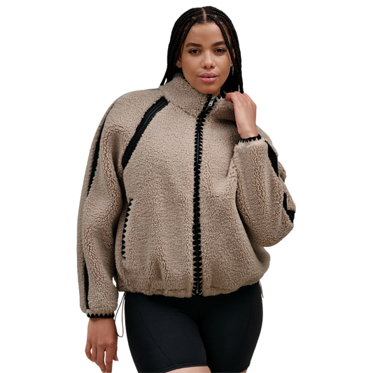 UGG NIKIA CROCHET UGGFLUFF JACKET - Women's - Putty