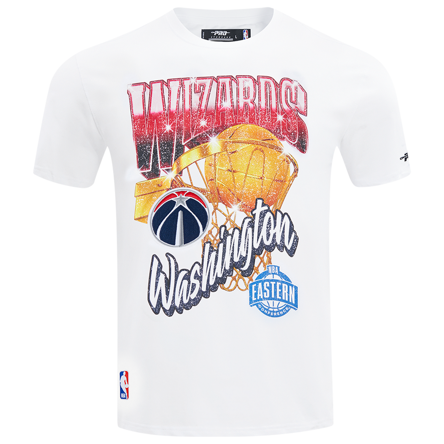 Pro Standard Wizards Gold Hoops Short Sleeve Flex T-Shirt - Men's - White/Multi
