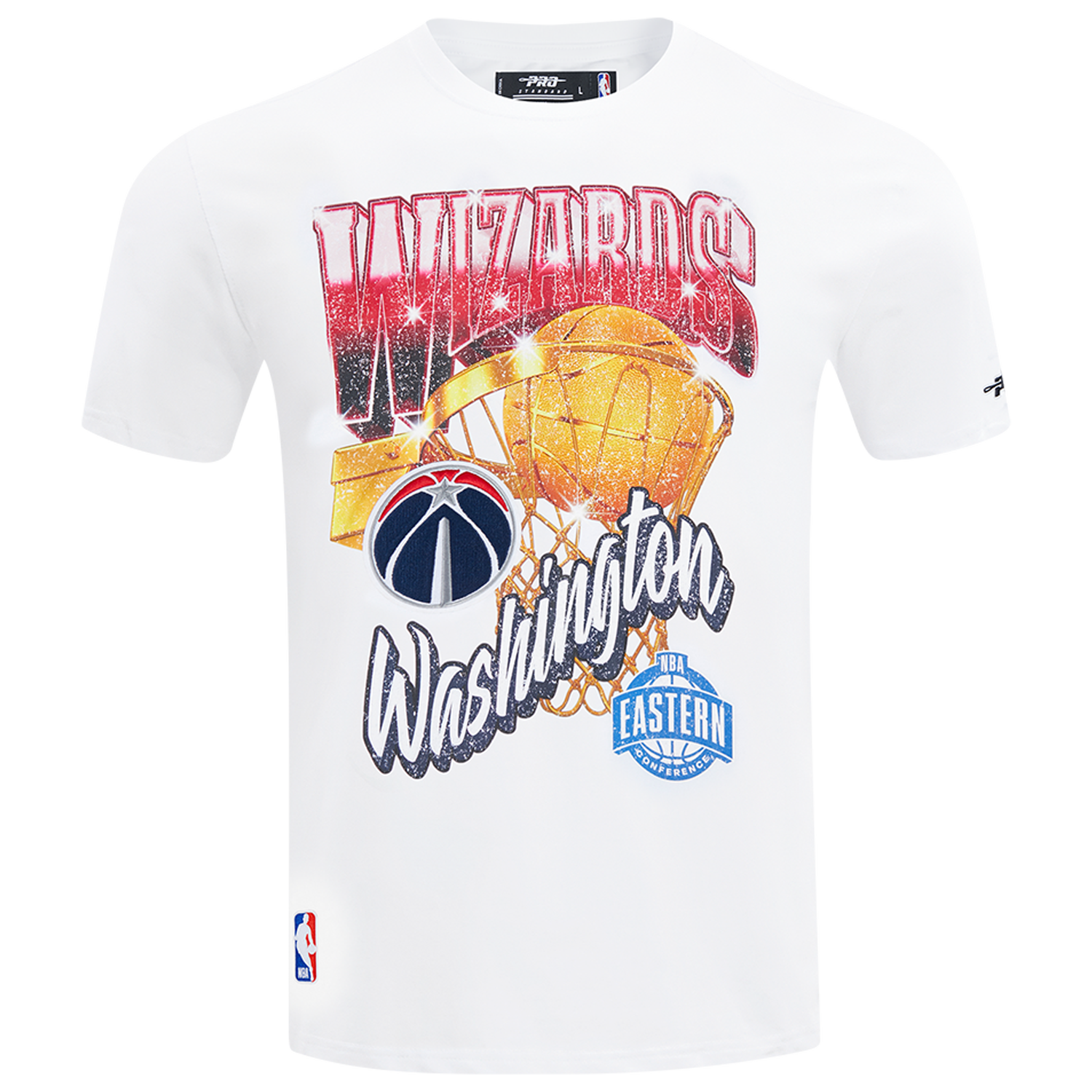 Pro Standard Wizards Gold Hoops Short Sleeve Flex T-Shirt - Men's - White/Multi