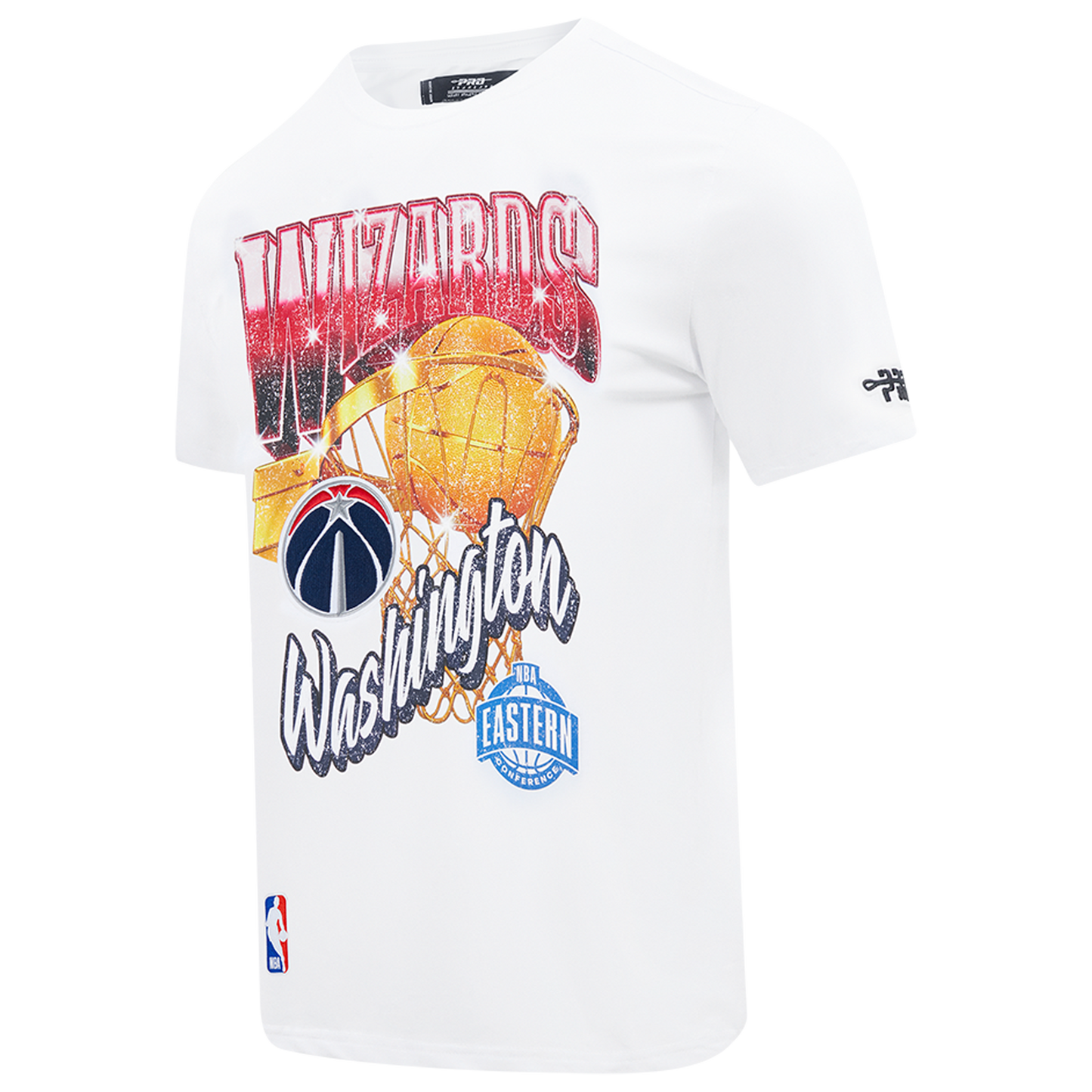 Pro Standard Wizards Gold Hoops Short Sleeve Flex T-Shirt - Men's - White/Multi