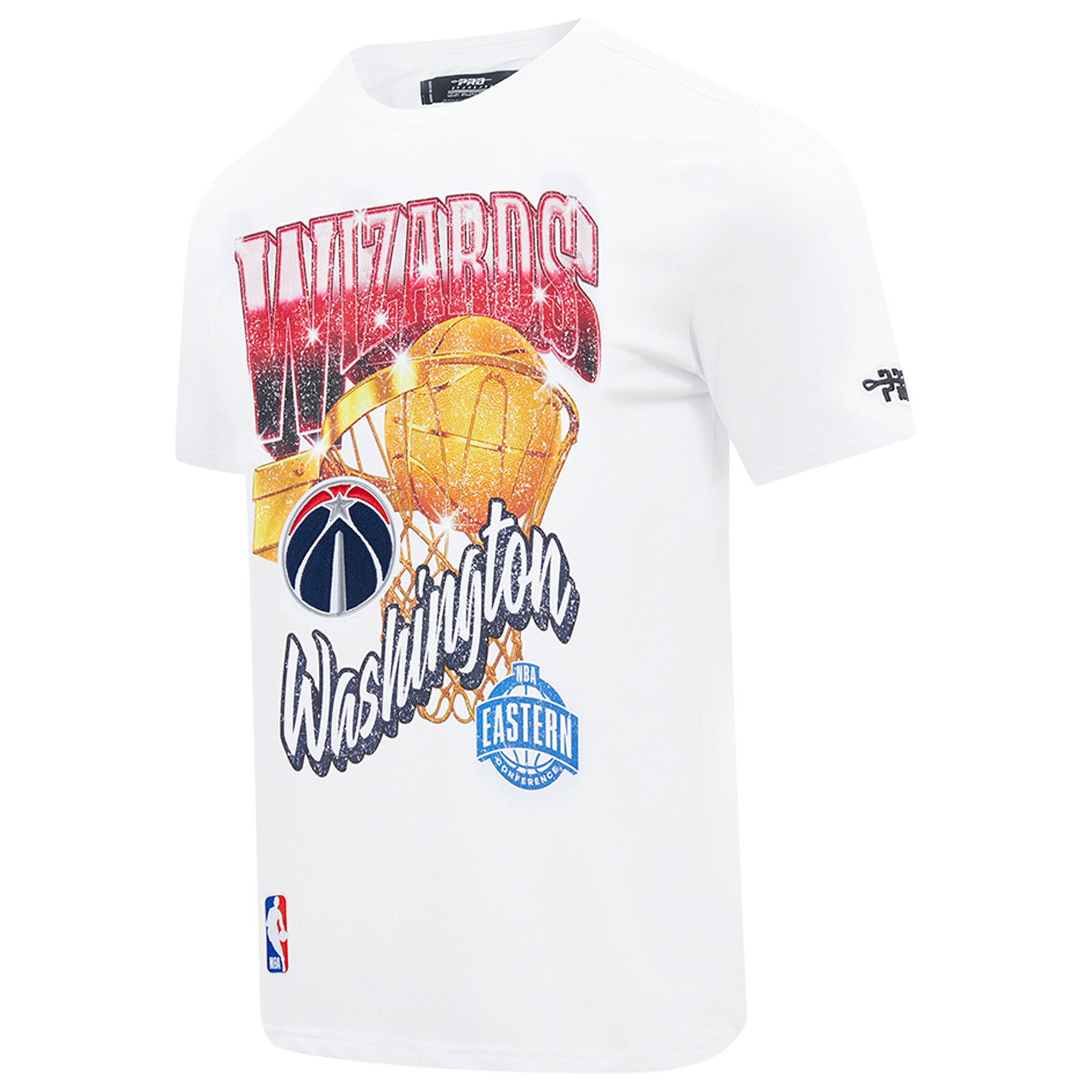 Pro Standard Wizards Gold Hoops Short Sleeve Flex T-Shirt - Men's - White/Multi