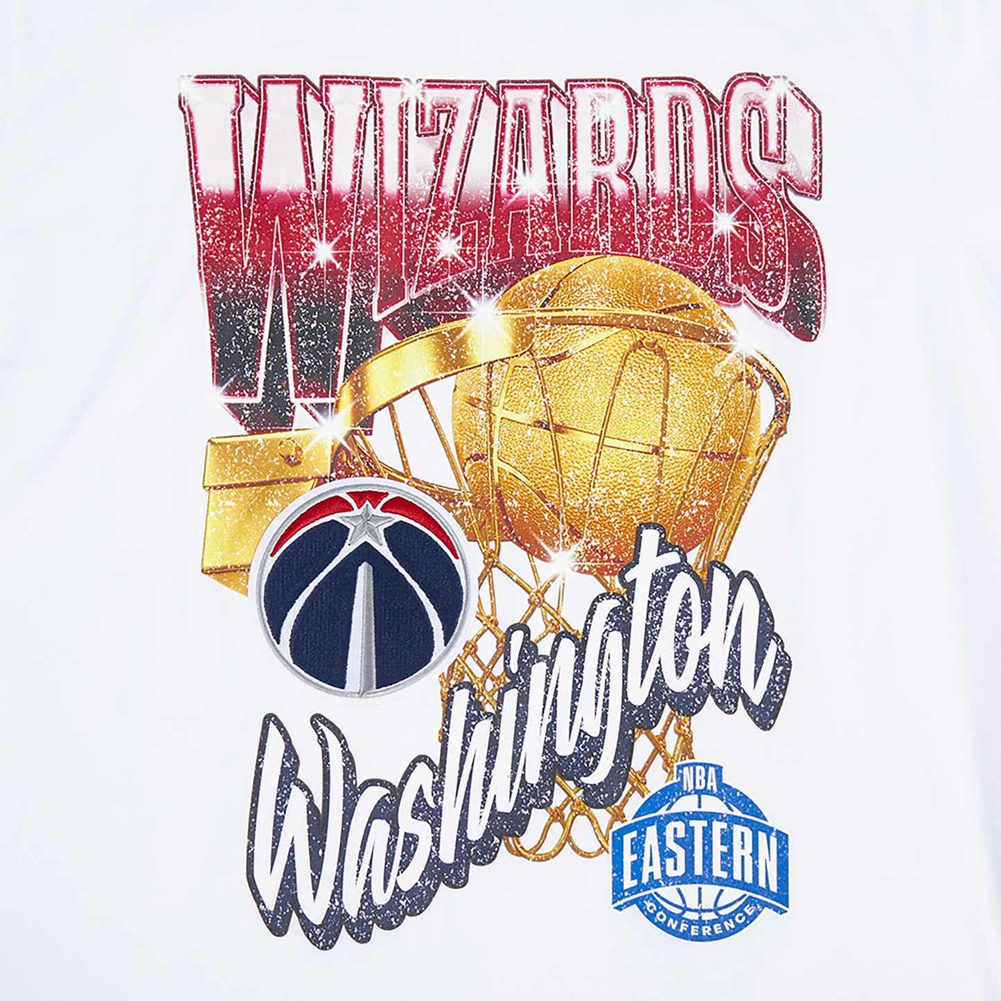 Pro Standard Wizards Gold Hoops Short Sleeve Flex T-Shirt - Men's - White/Multi