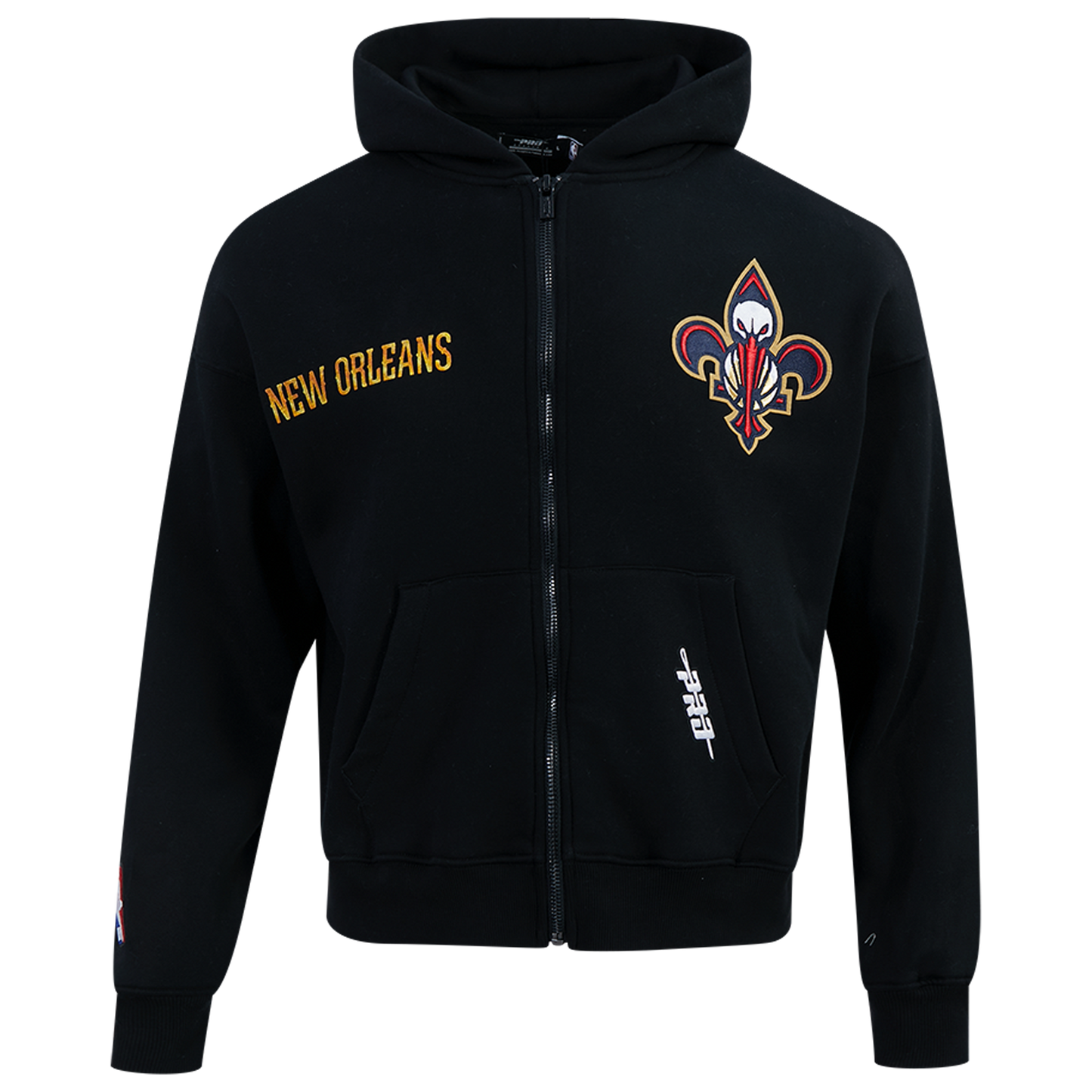 Pro Standard Pelicans Gold Hoops Pro Full-Zip Hoodie - Men's - Black/Multi