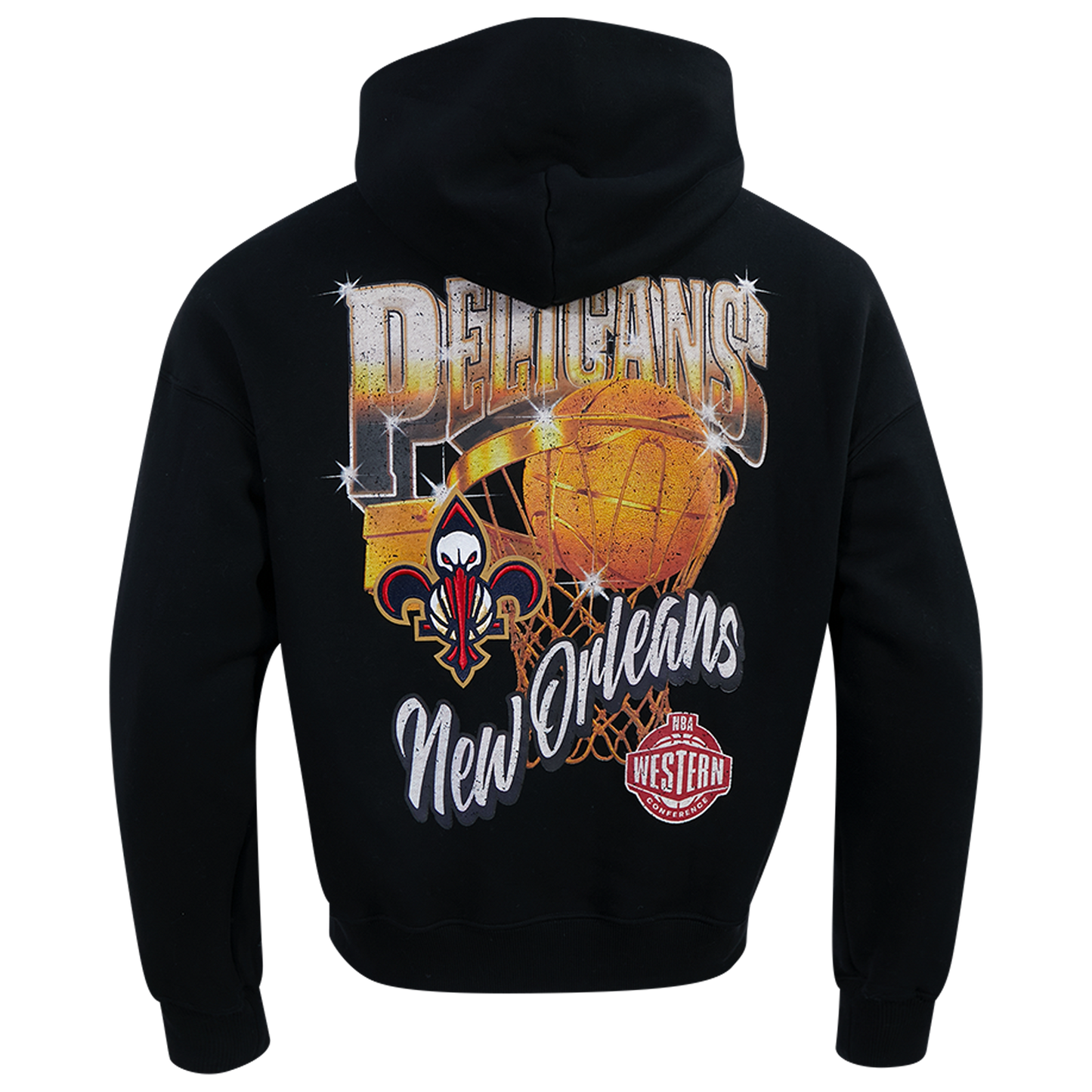 Pro Standard Pelicans Gold Hoops Pro Full-Zip Hoodie - Men's - Black/Multi