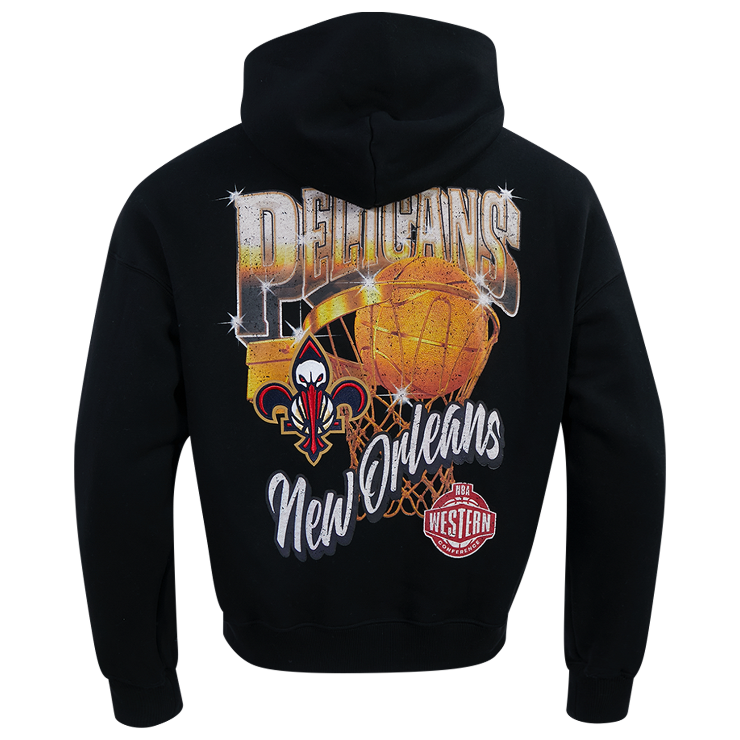 Pro Standard Pelicans Gold Hoops Pro Full-Zip Hoodie - Men's - Black/Multi