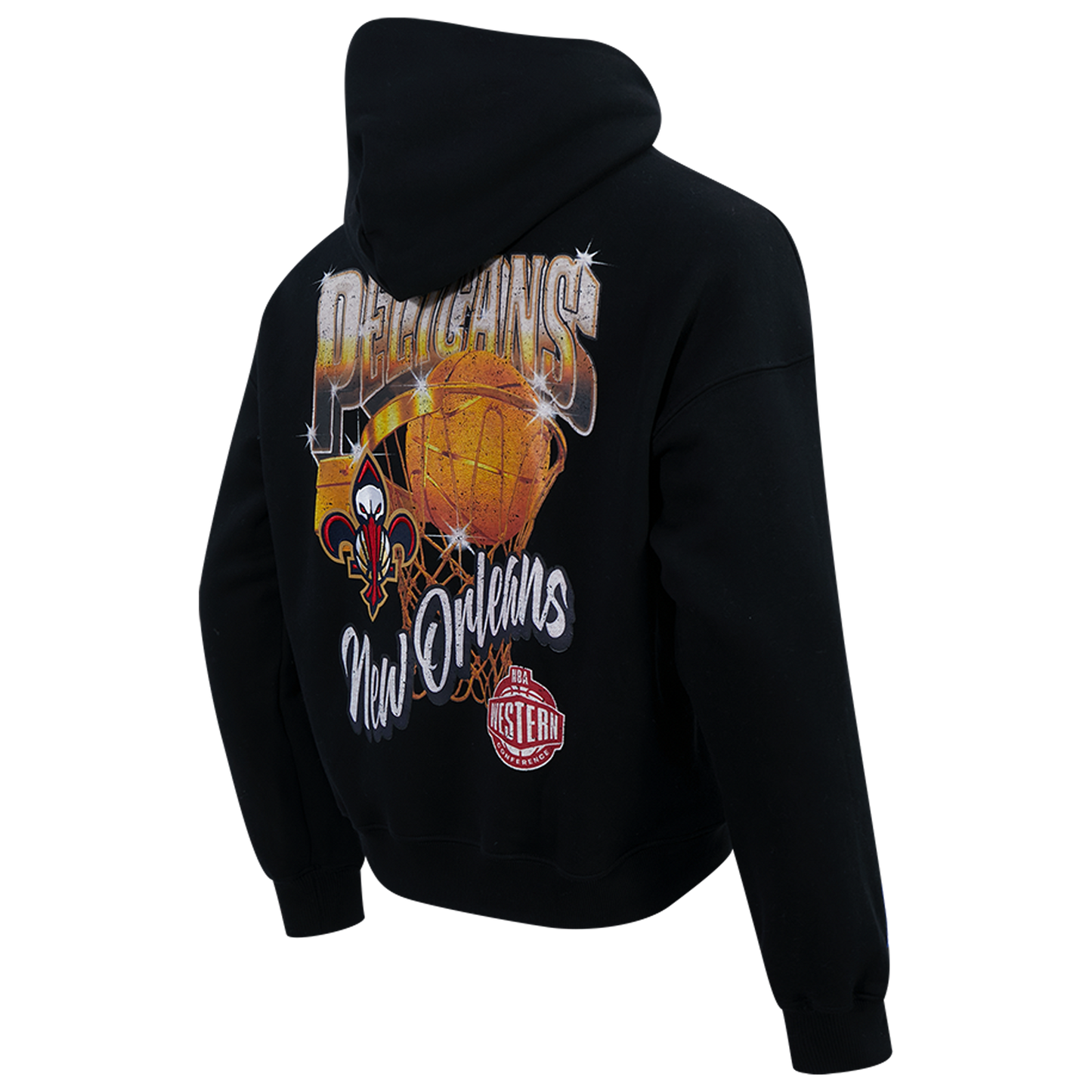 Pro Standard Pelicans Gold Hoops Pro Full-Zip Hoodie - Men's - Black/Multi