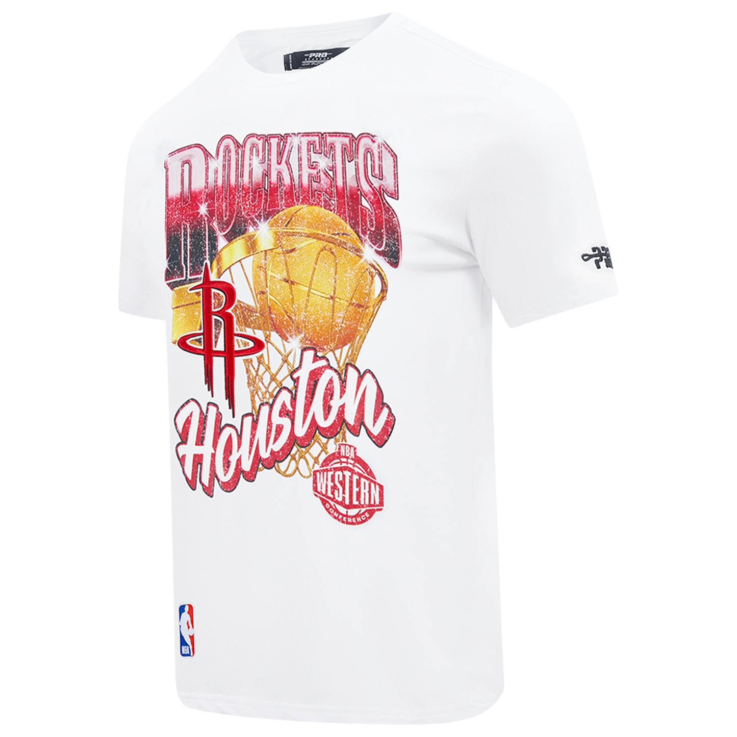 Pro Standard Rockets Gold Hoops Short Sleeve Flex T-Shirt - Men's - Multi/White