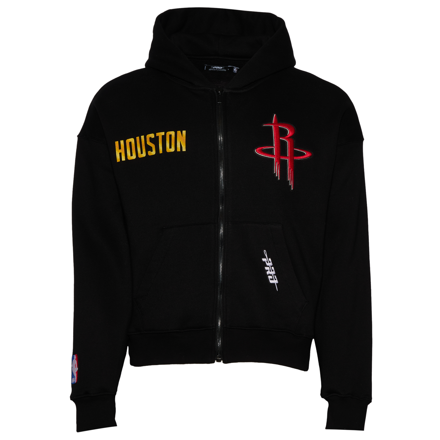 Pro Standard Rockets Gold Hoops Pro Full-Zip Hoodie - Men's - Black/Multi