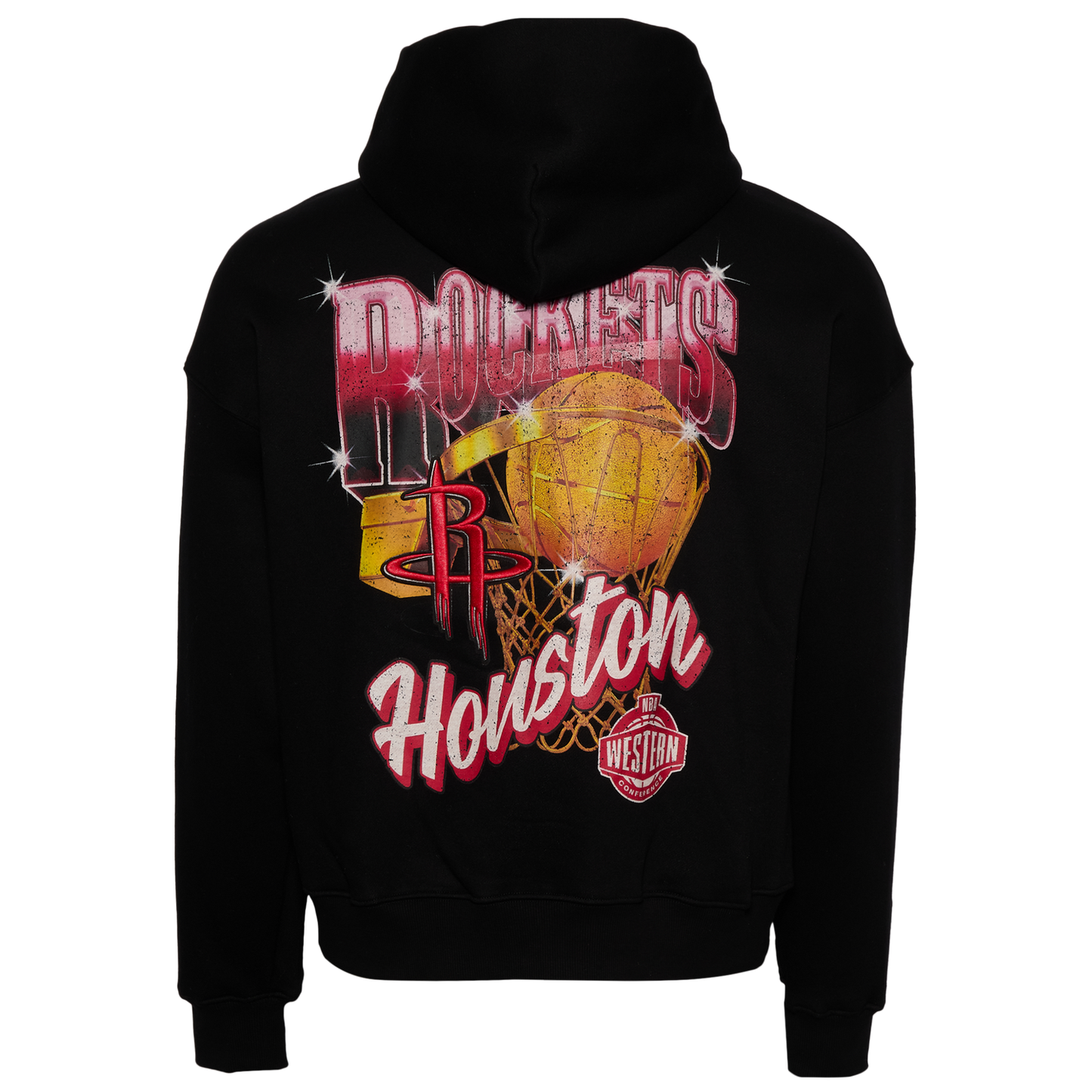 Pro Standard Rockets Gold Hoops Pro Full-Zip Hoodie - Men's - Black/Multi
