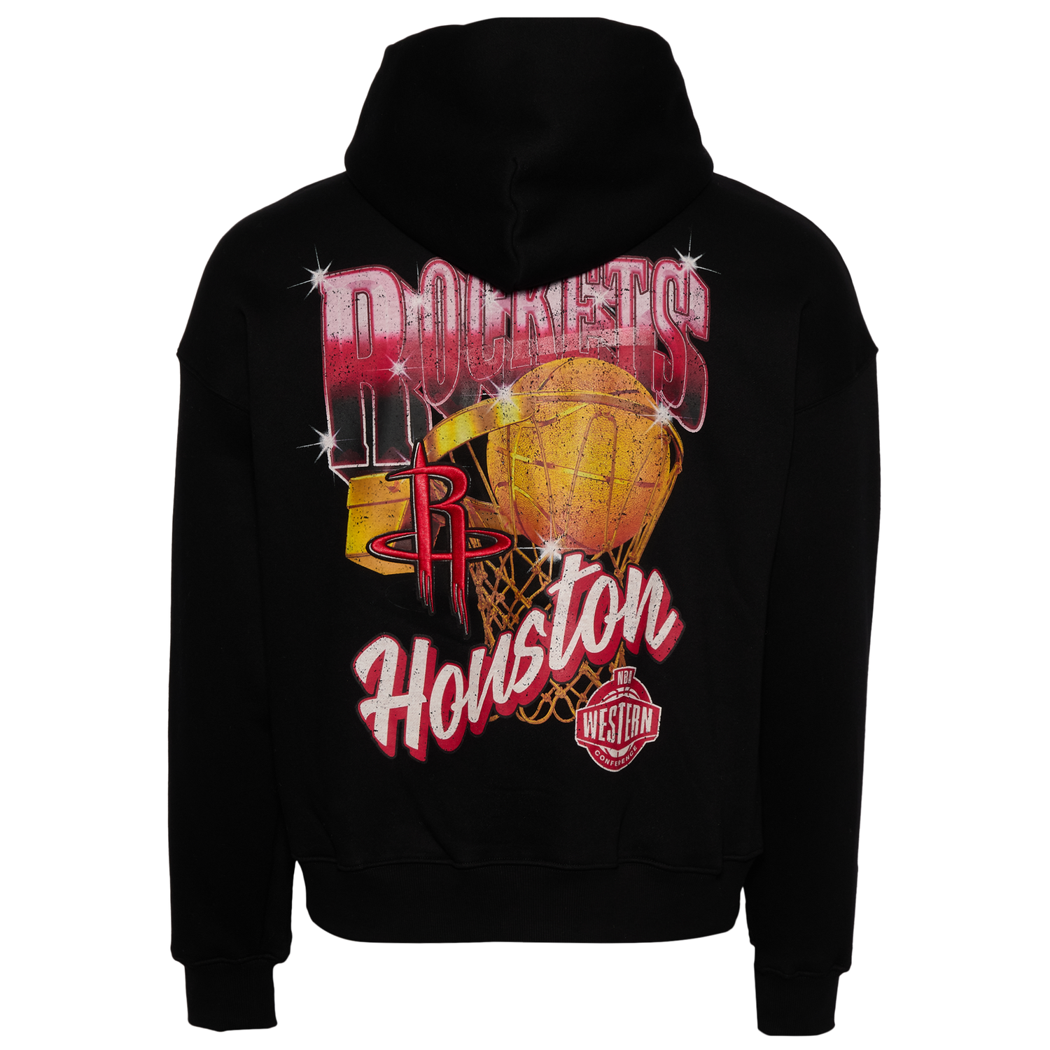 Pro Standard Rockets Gold Hoops Pro Full-Zip Hoodie - Men's - Black/Multi