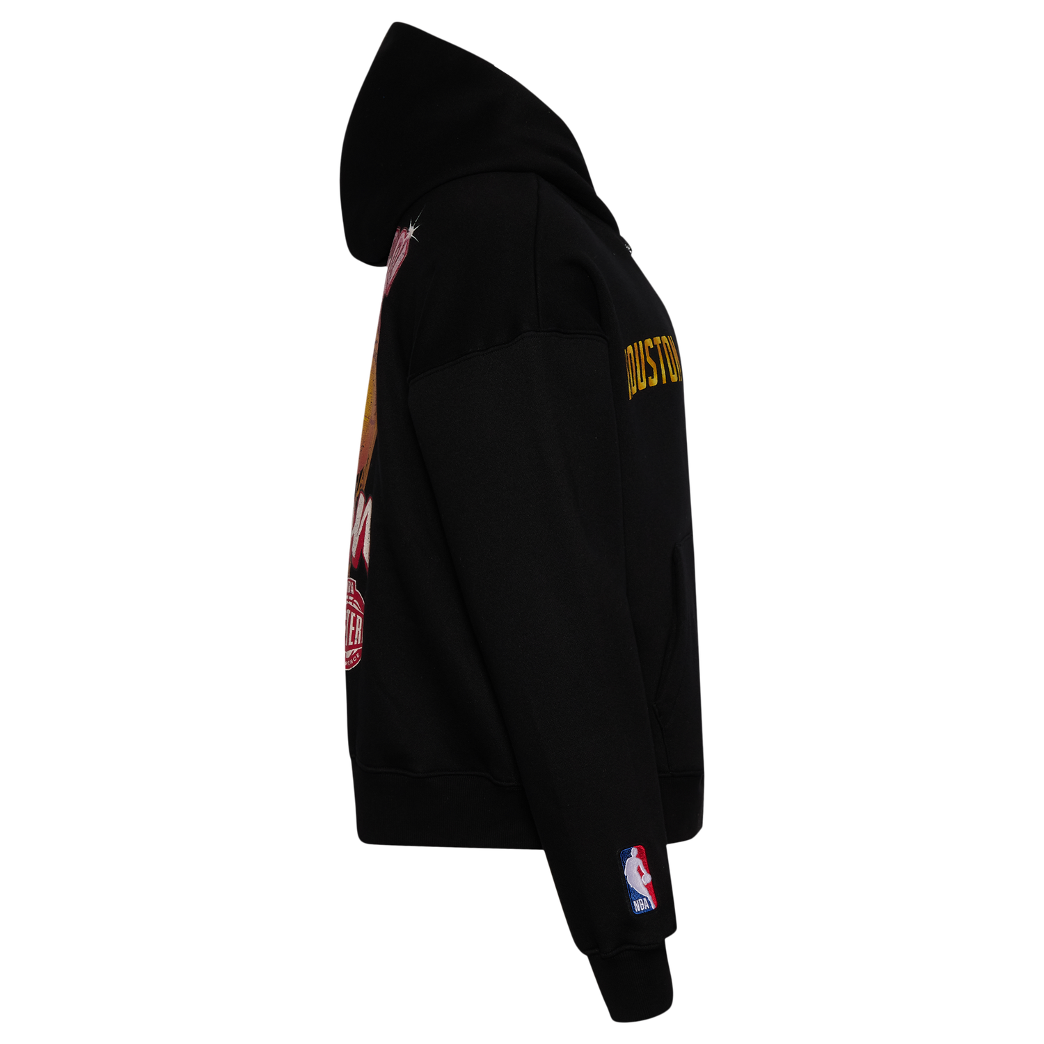 Pro Standard Rockets Gold Hoops Pro Full-Zip Hoodie - Men's - Black/Multi