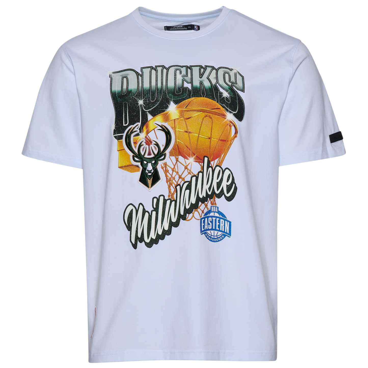 Pro Standard Bucks Gold Hoops Short Sleeve Flex T-Shirt - Men's - White/Multi