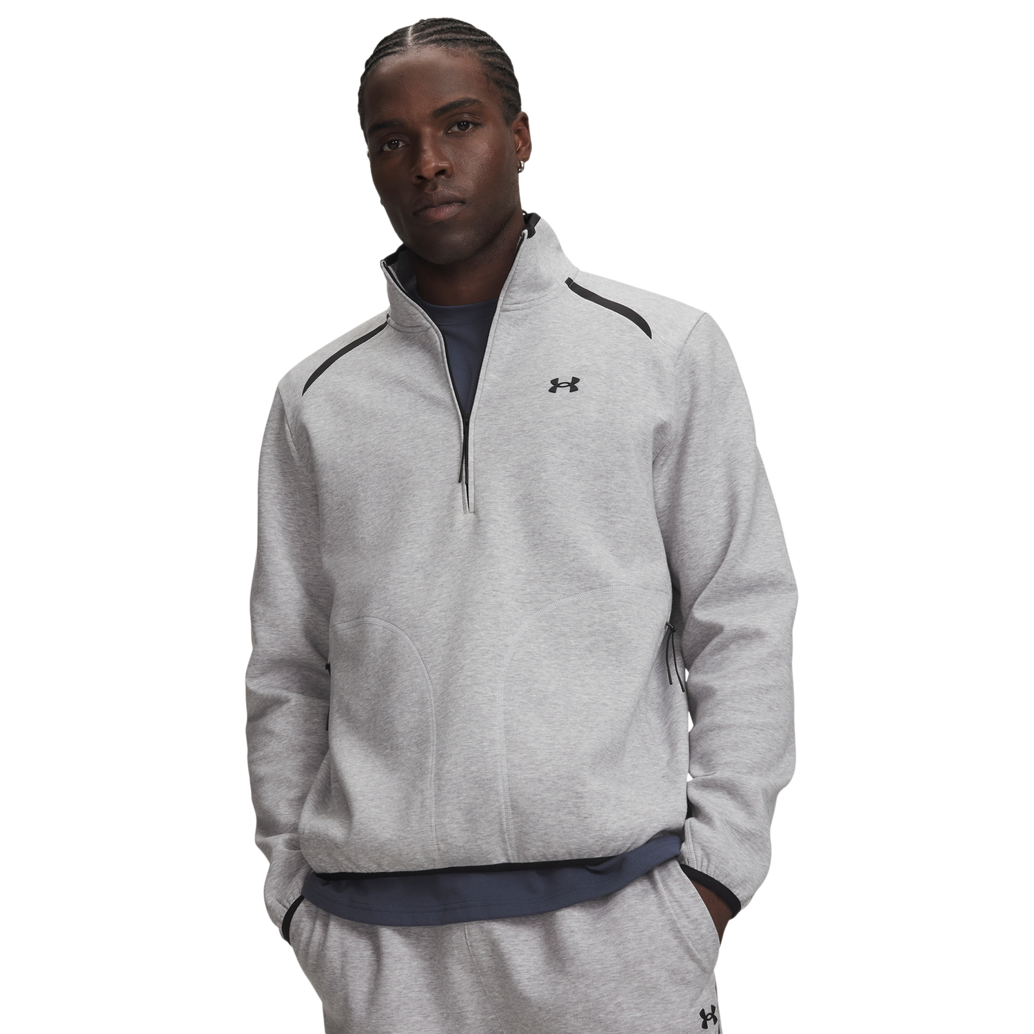 Under Armour Unstoppable Fleece 1/2 Zip - Men's - Black/Gray
