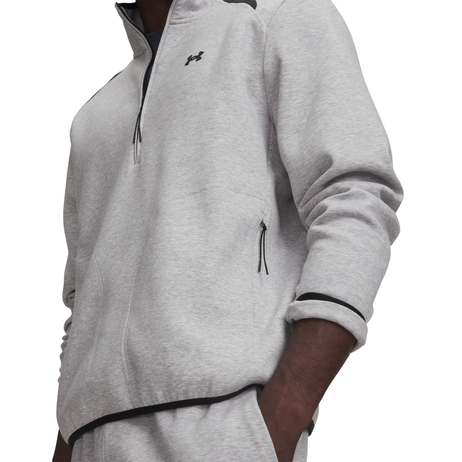 Under Armour Unstoppable Fleece 1/2 Zip - Men's - Black/Gray