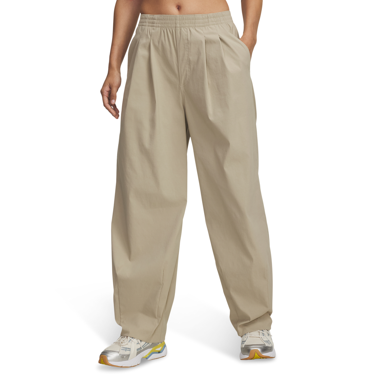 Under Armour Unstoppable Woven Pleat Pant - Women's - City Khaki/Black