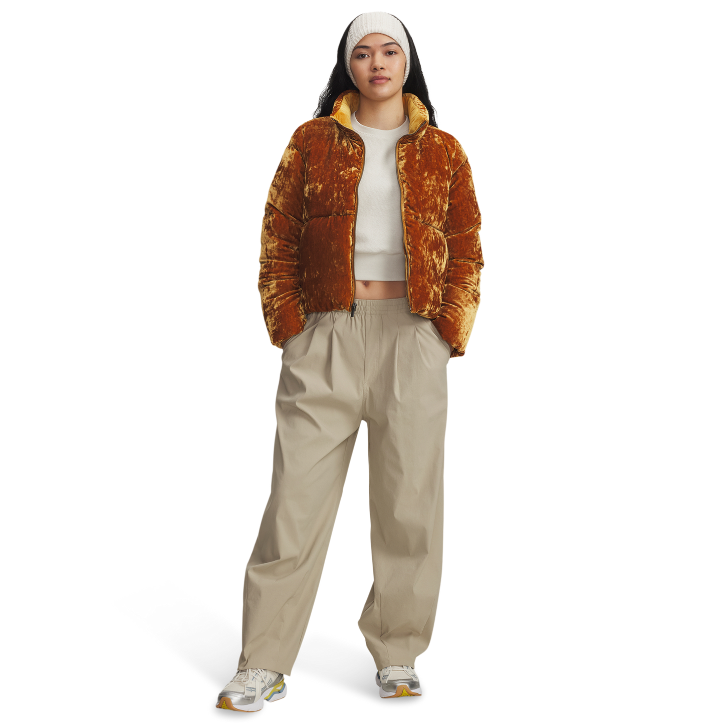 Under Armour Unstoppable Woven Pleat Pant - Women's - City Khaki/Black
