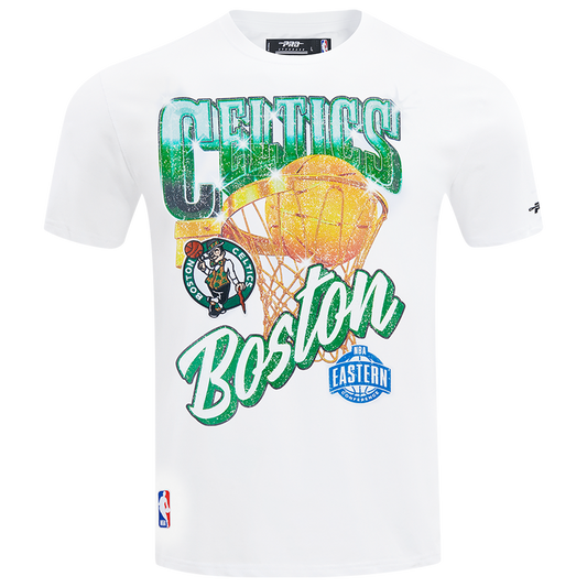 Pro Standard Celtics Gold Hoops Short Sleeve Flex T-Shirt - Men's - White/Multi