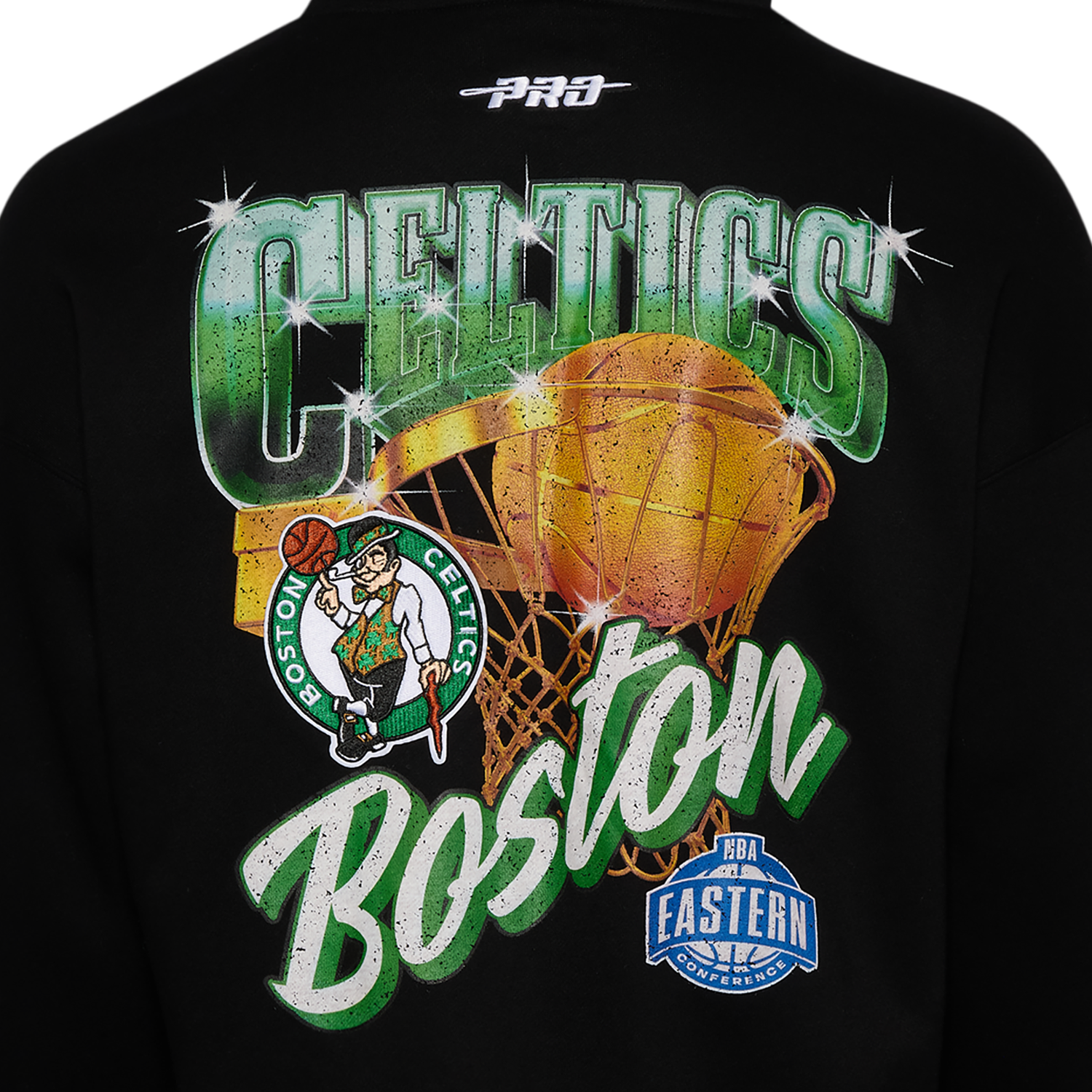 Pro Standard Celtics Gold Hoops Pro Full-Zip Hoodie - Men's - Black/Multi