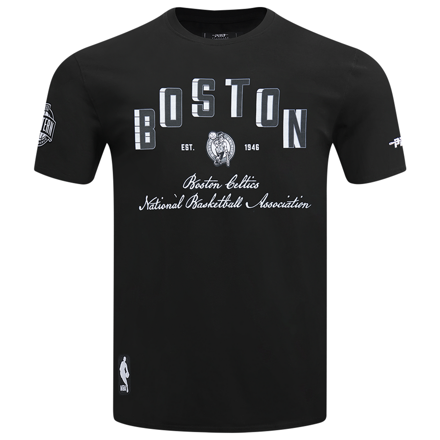 Pro Standard Boston Celtics Black Cat S/S Flex T-Shirt - Men's - Black/Black