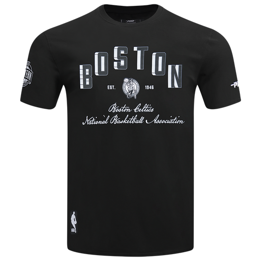 Pro Standard Boston Celtics Black Cat S/S Flex T-Shirt - Men's - Black/Black