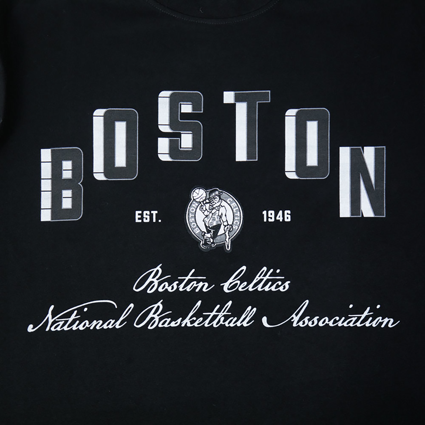 Pro Standard Boston Celtics Black Cat S/S Flex T-Shirt - Men's - Black/Black