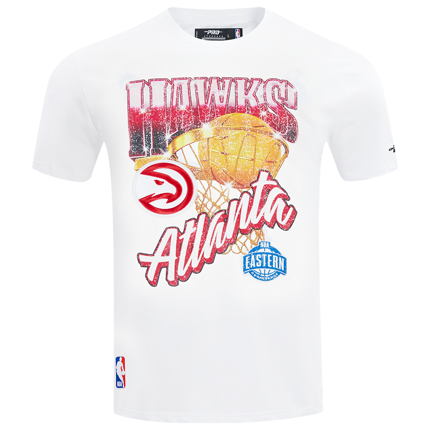 Pro Standard Hawks Gold Hoops Short Sleeve Flex T-Shirt - Men's - White/Multi