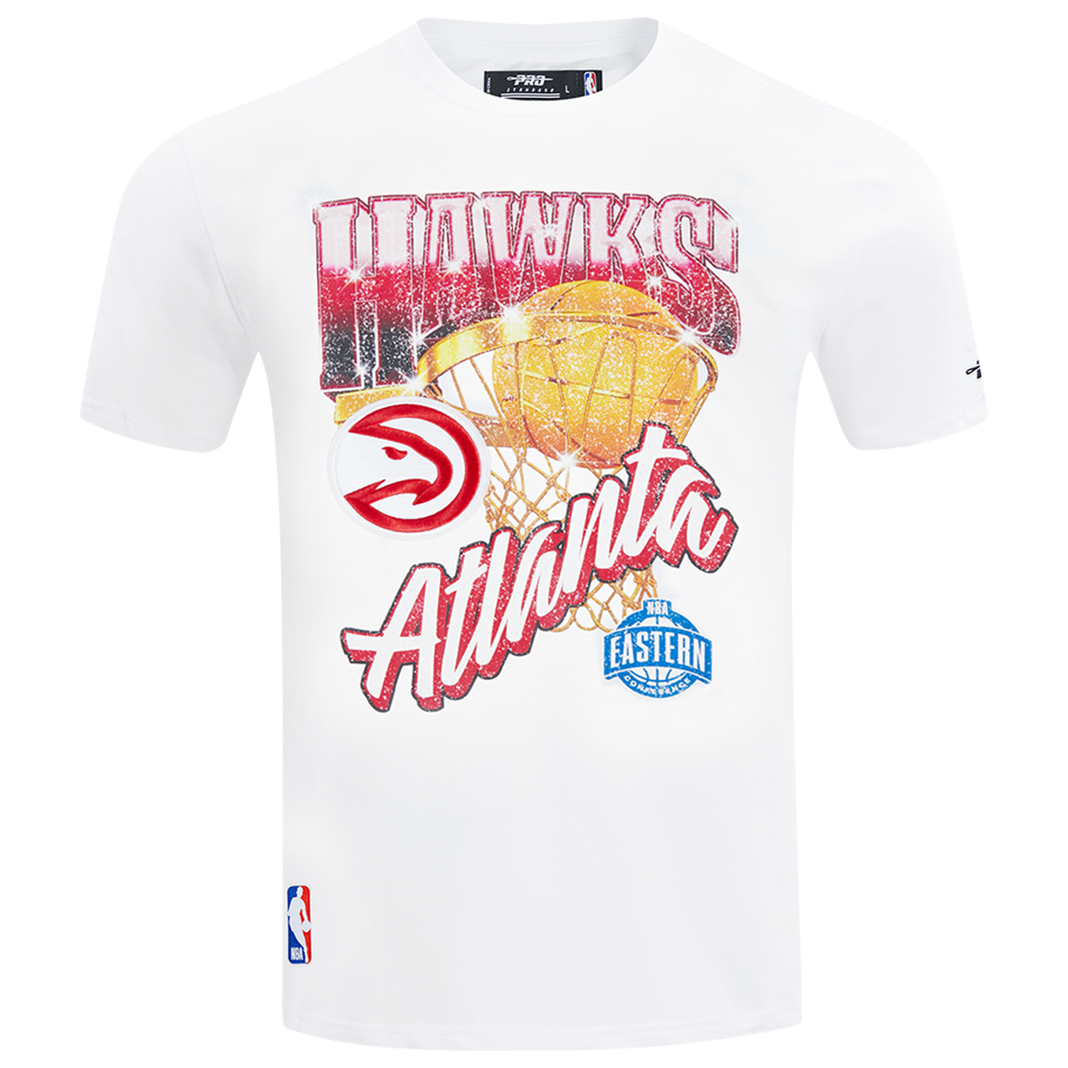 Pro Standard Hawks Gold Hoops Short Sleeve Flex T-Shirt - Men's - White/Multi