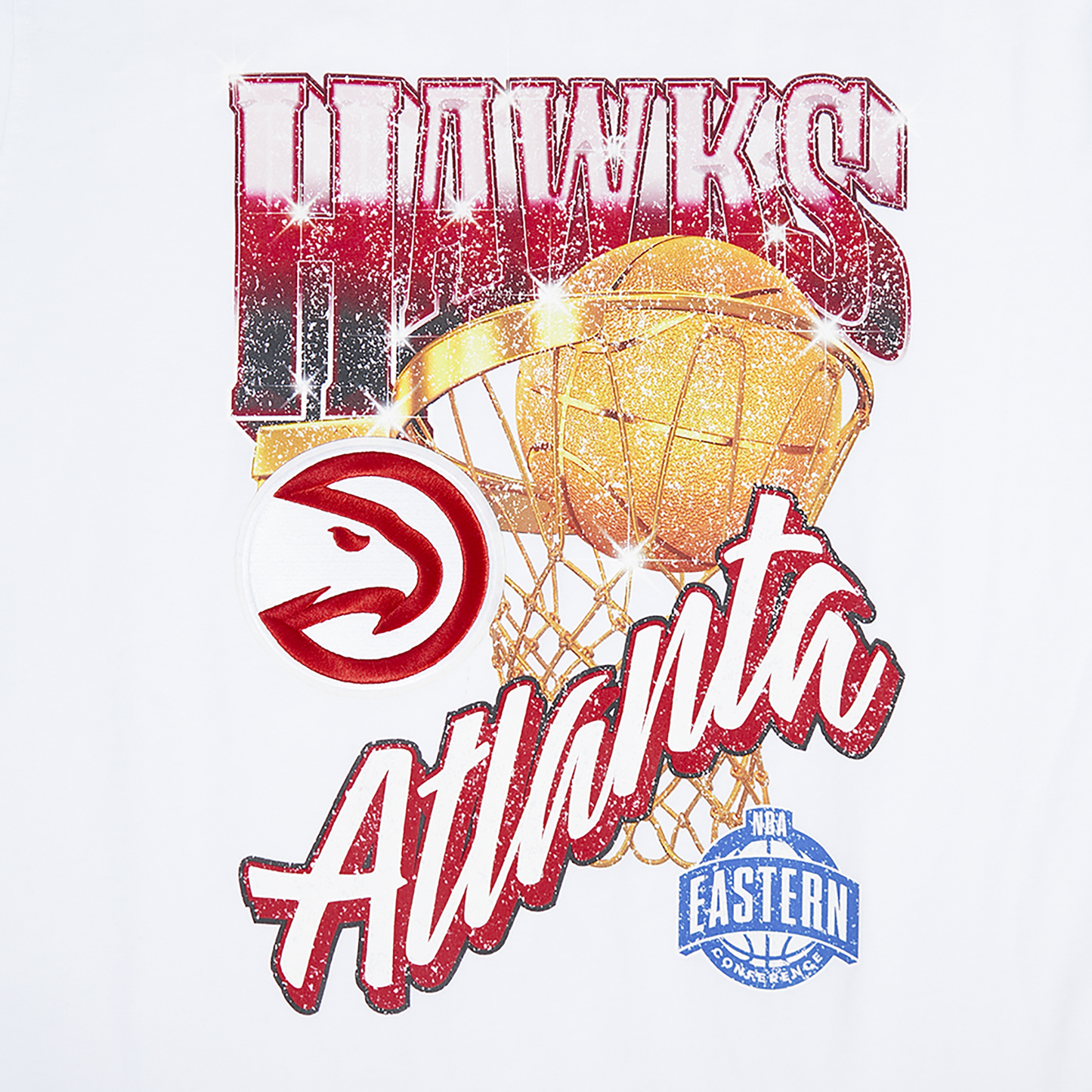 Pro Standard Hawks Gold Hoops Short Sleeve Flex T-Shirt - Men's - White/Multi