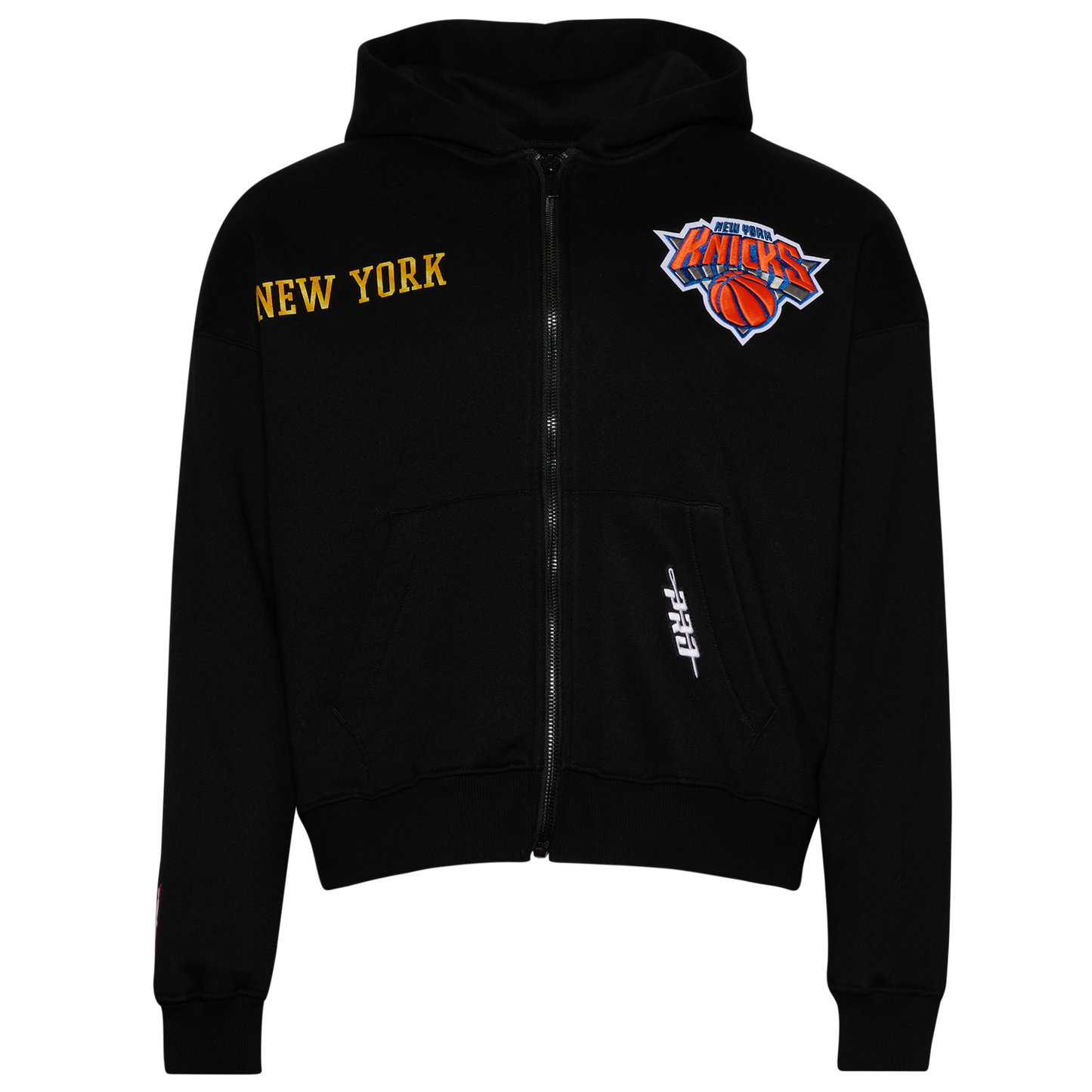 Pro Standard Knicks Gold Hoops Pro Full-Zip Hoodie - Men's - Black/Multi