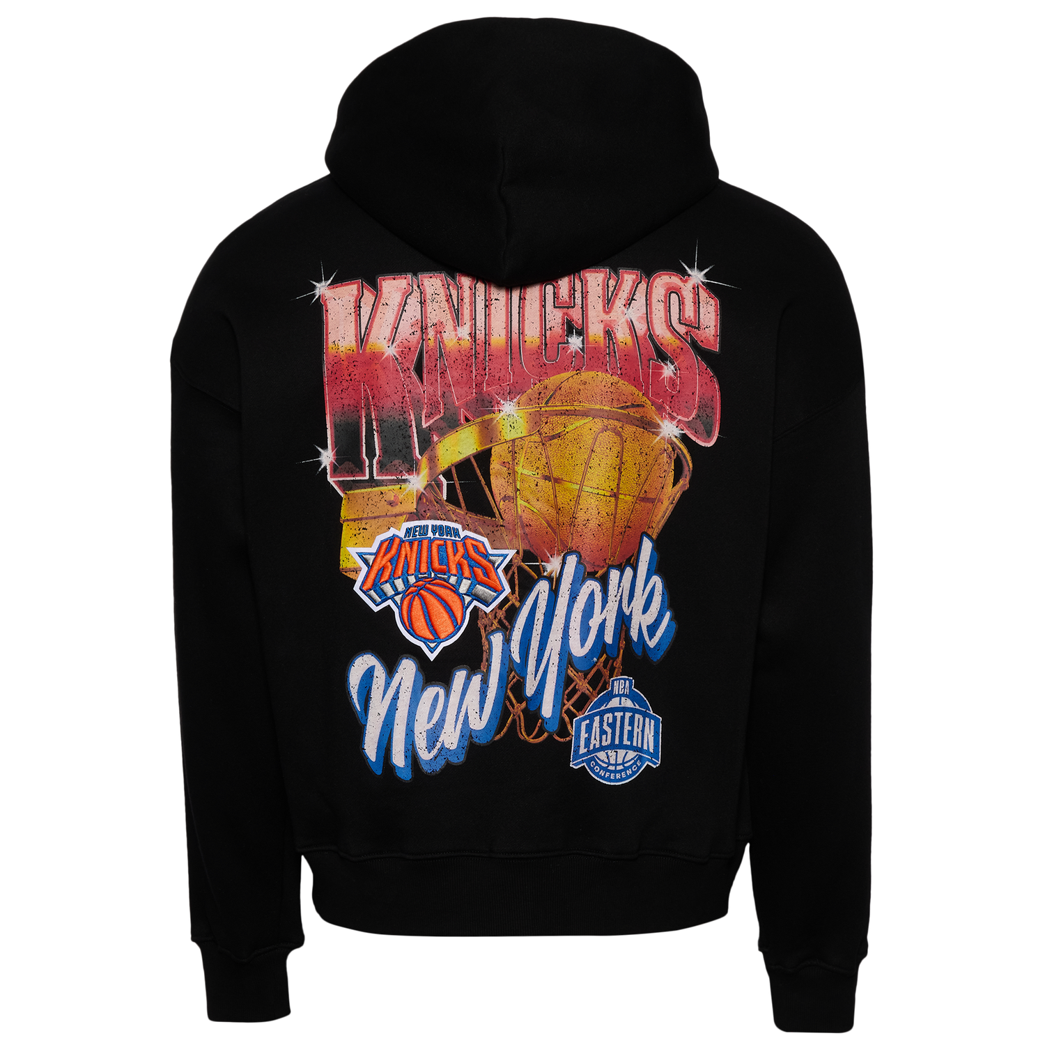 Pro Standard Knicks Gold Hoops Pro Full-Zip Hoodie - Men's - Black/Multi