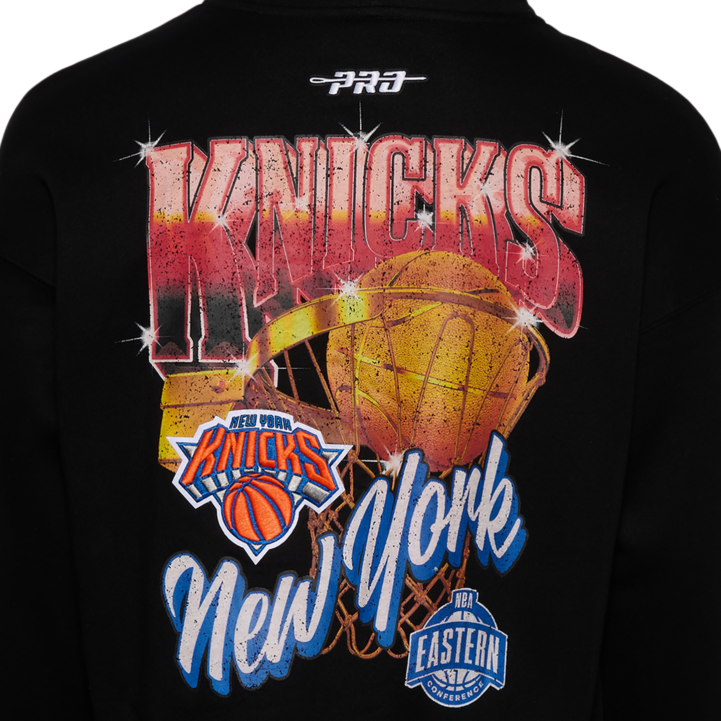Pro Standard Knicks Gold Hoops Pro Full-Zip Hoodie - Men's - Black/Multi