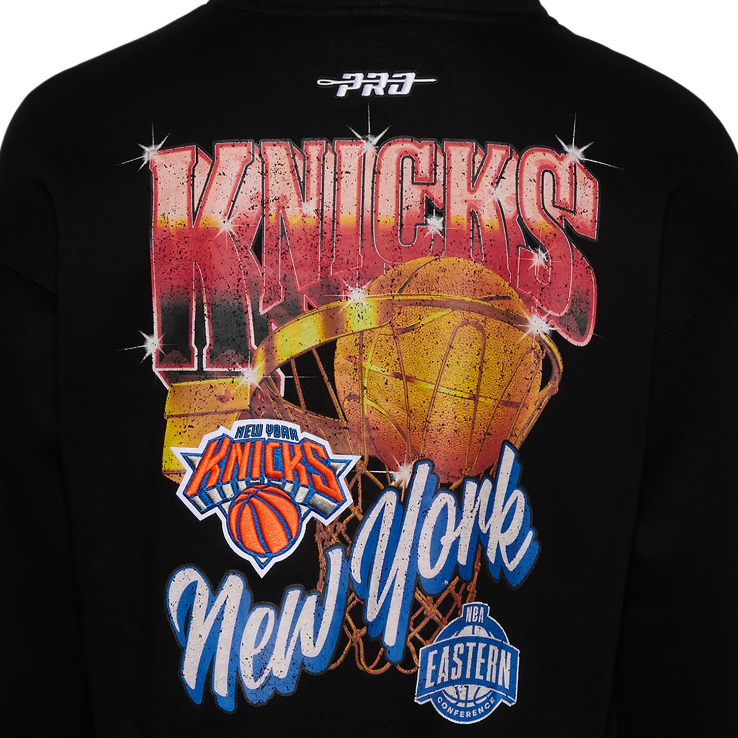 Pro Standard Knicks Gold Hoops Pro Full-Zip Hoodie - Men's - Black/Multi