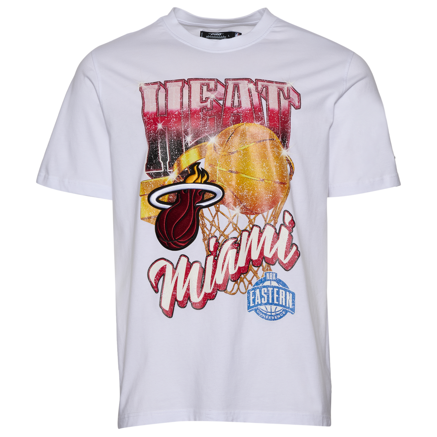 Pro Standard Heat Gold Hoops Short Sleeve Flex T-Shirt - Men's - White/Multi