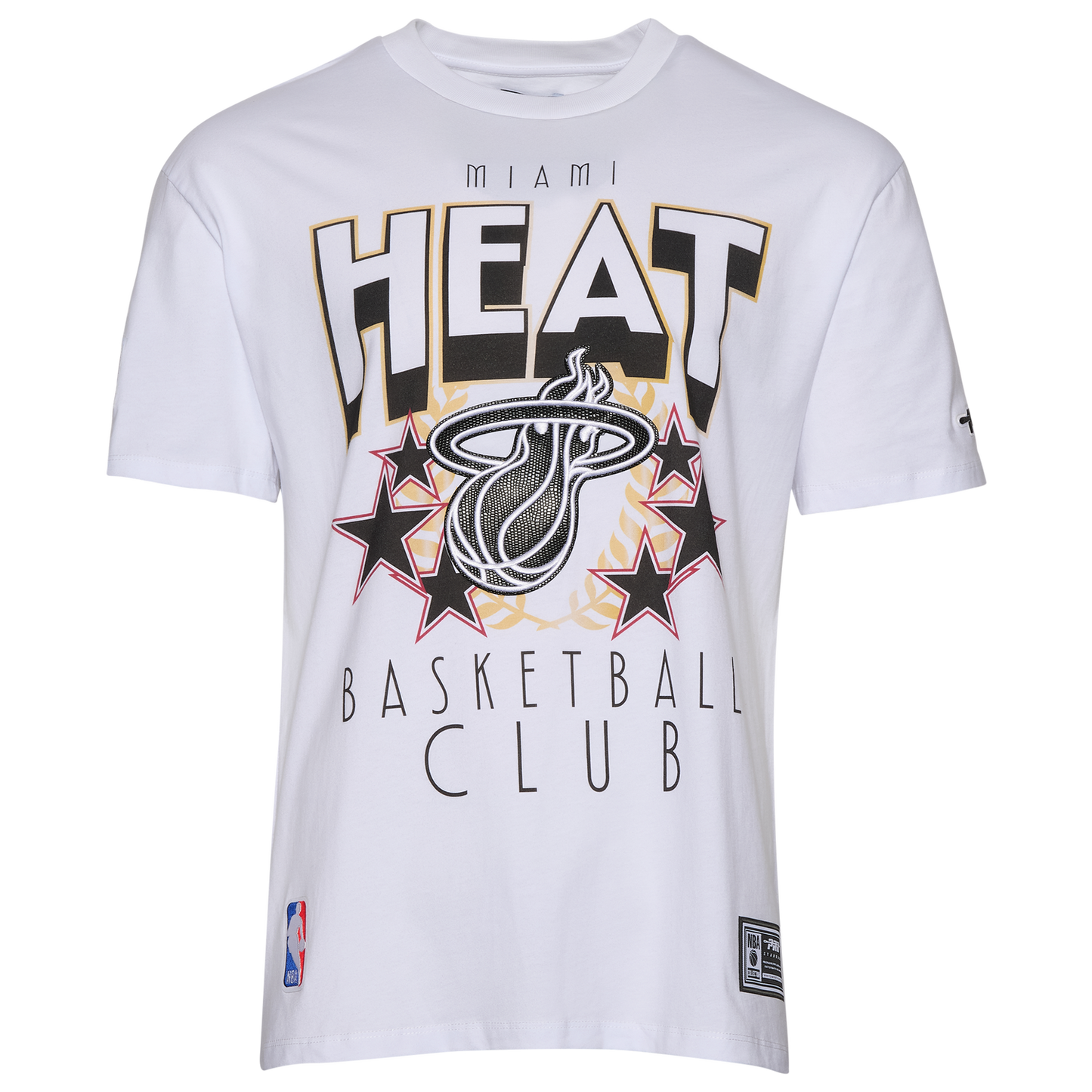Pro Standard Miami Heat Empire Pro Drop Shoulder T-Shirt - Men's - White/Multi