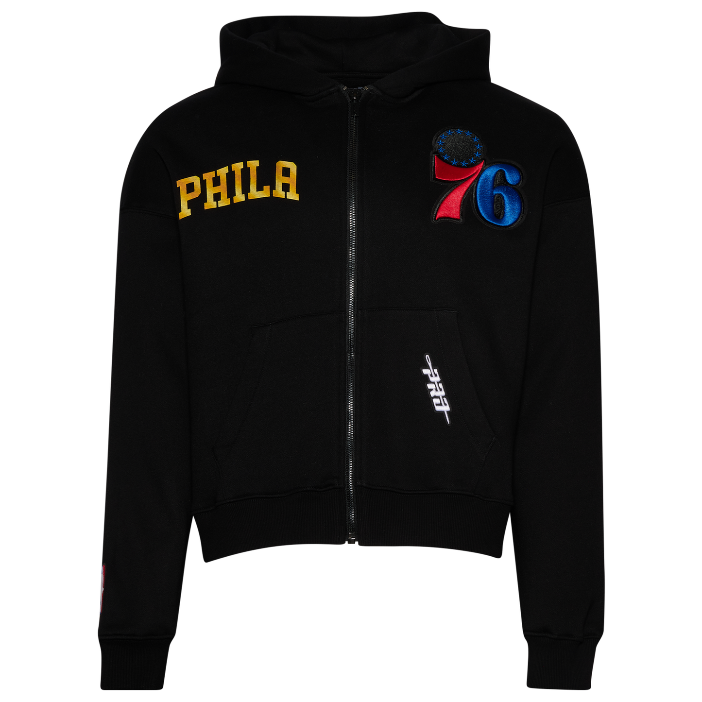 Pro Standard 76ers Gold Hoops Pro Full-Zip Hoodie - Men's - Multi/Black