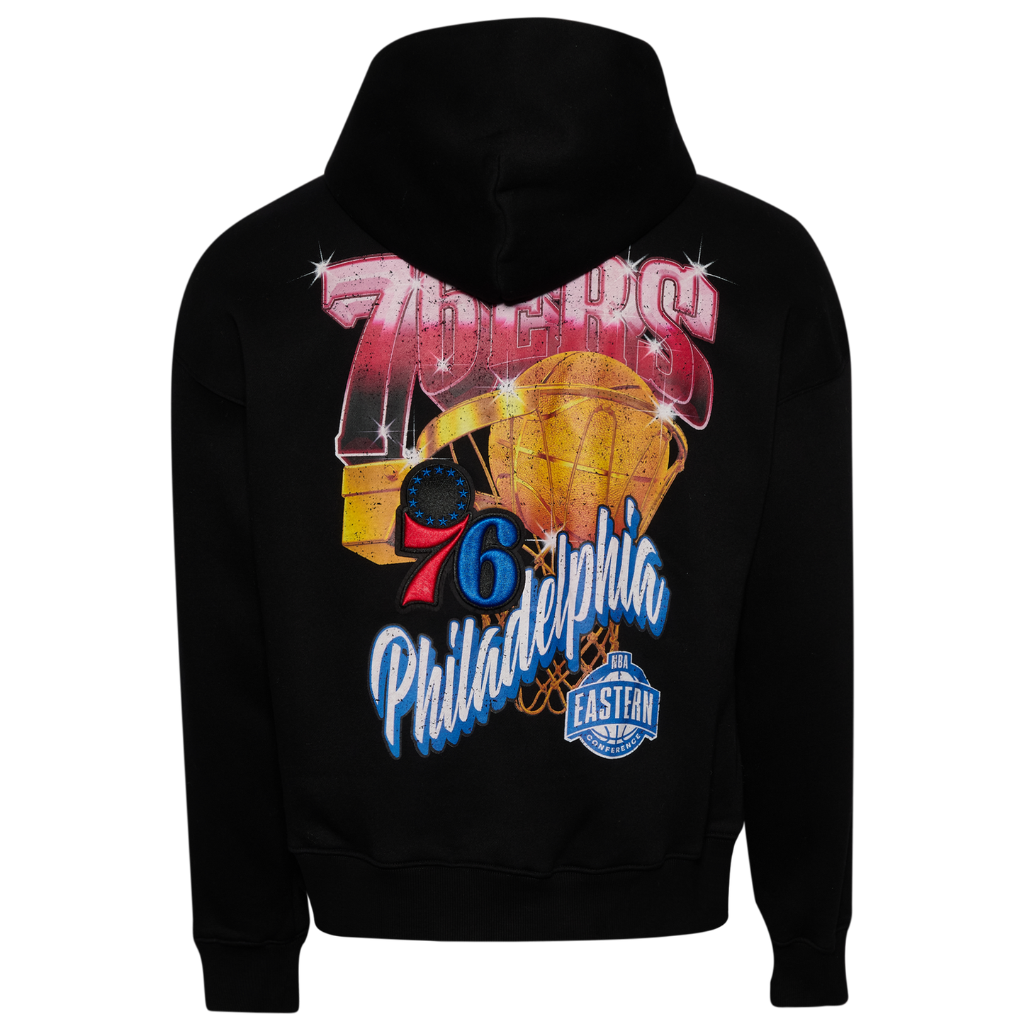 Pro Standard 76ers Gold Hoops Pro Full-Zip Hoodie - Men's - Multi/Black