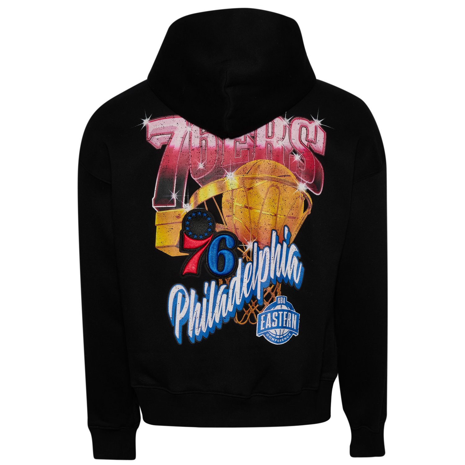 Pro Standard 76ers Gold Hoops Pro Full-Zip Hoodie - Men's - Multi/Black
