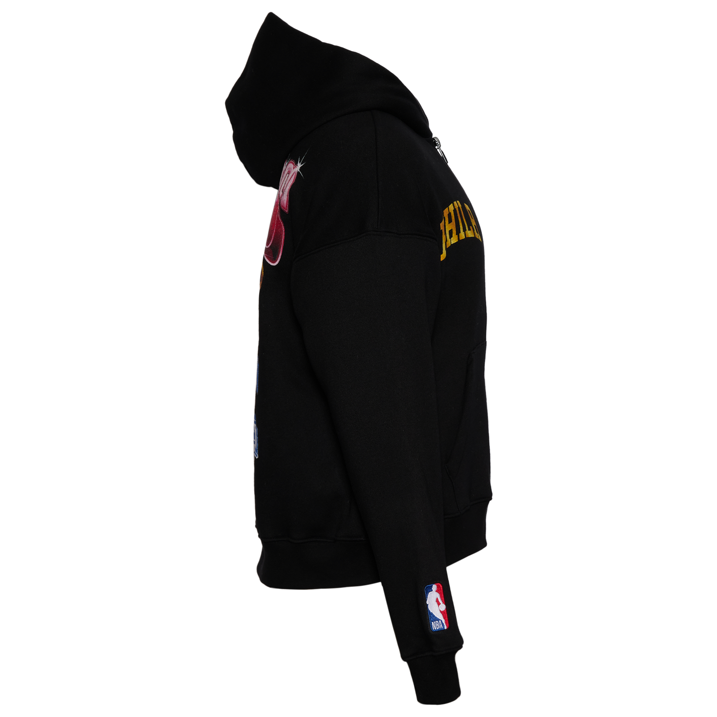 Pro Standard 76ers Gold Hoops Pro Full-Zip Hoodie - Men's - Multi/Black