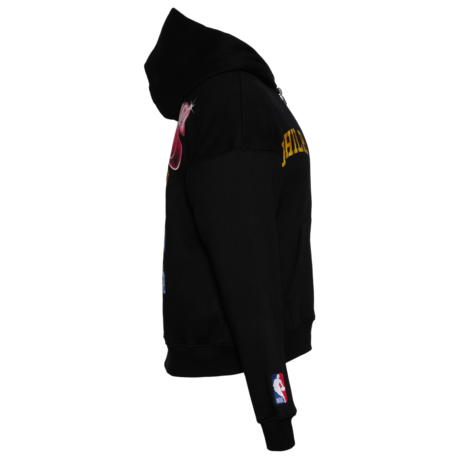 Pro Standard 76ers Gold Hoops Pro Full-Zip Hoodie - Men's - Multi/Black