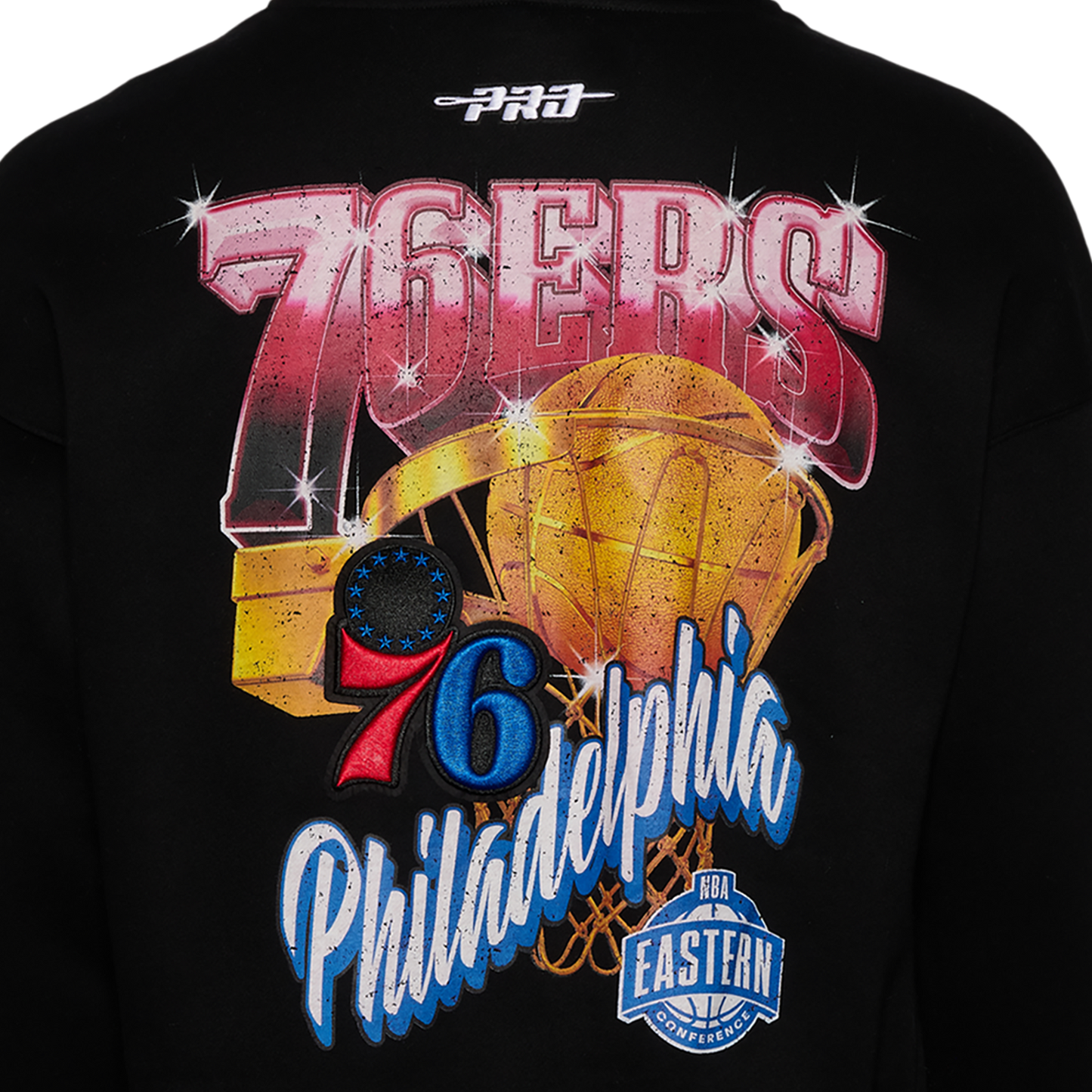 Pro Standard 76ers Gold Hoops Pro Full-Zip Hoodie - Men's - Multi/Black