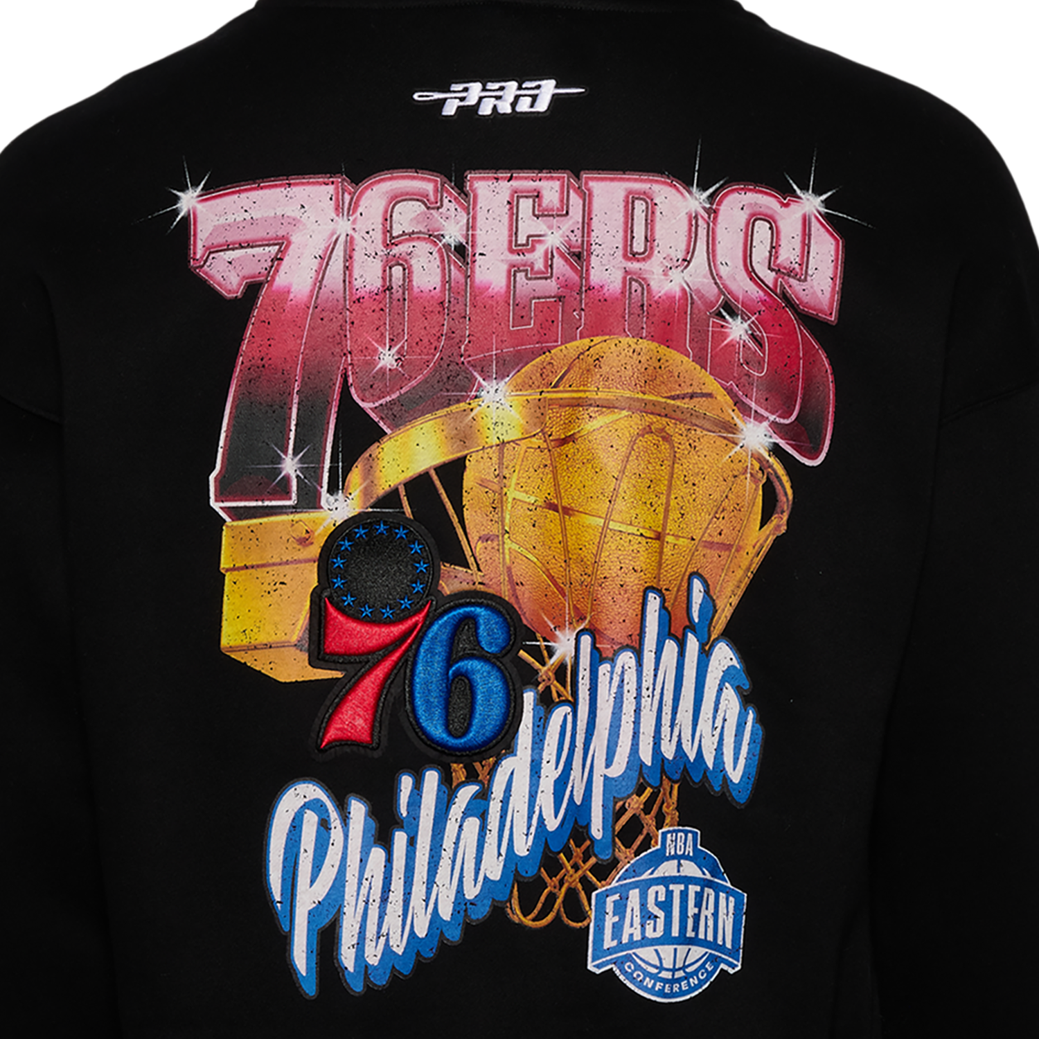 Pro Standard 76ers Gold Hoops Pro Full-Zip Hoodie - Men's - Multi/Black