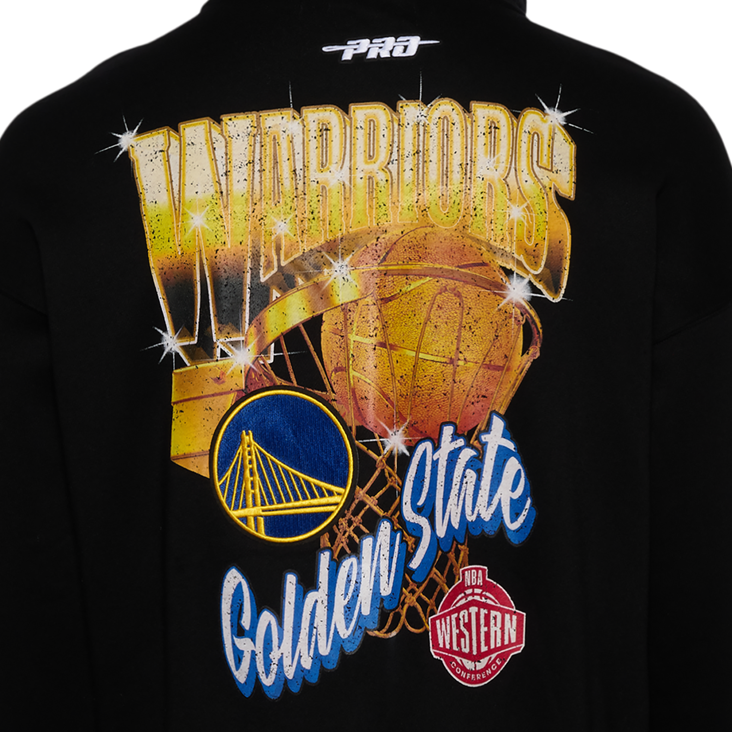Pro Standard Warriors Gold Hoops Pro Full-Zip Hoodie - Men's - Multi/Black