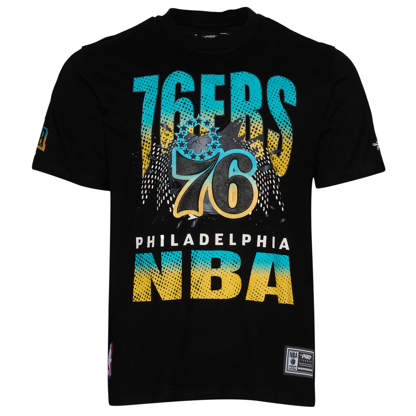 Pro Standard 76ers Electric Blue S/S Flex T-Shirt - Men's - Carolina/Black